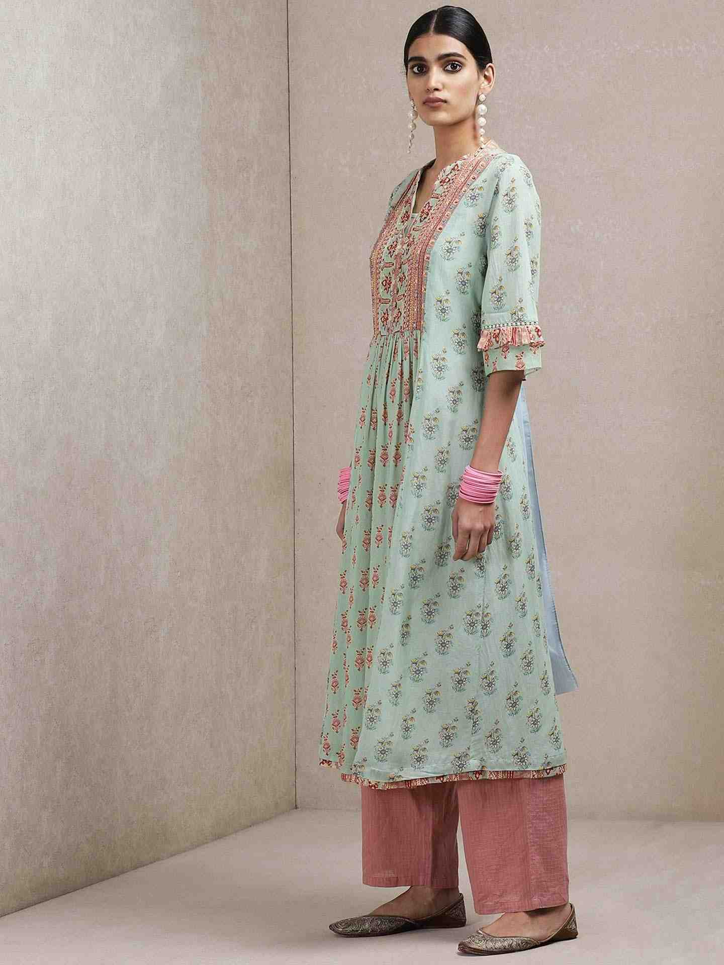 Mint Green Ersheen Suit Set