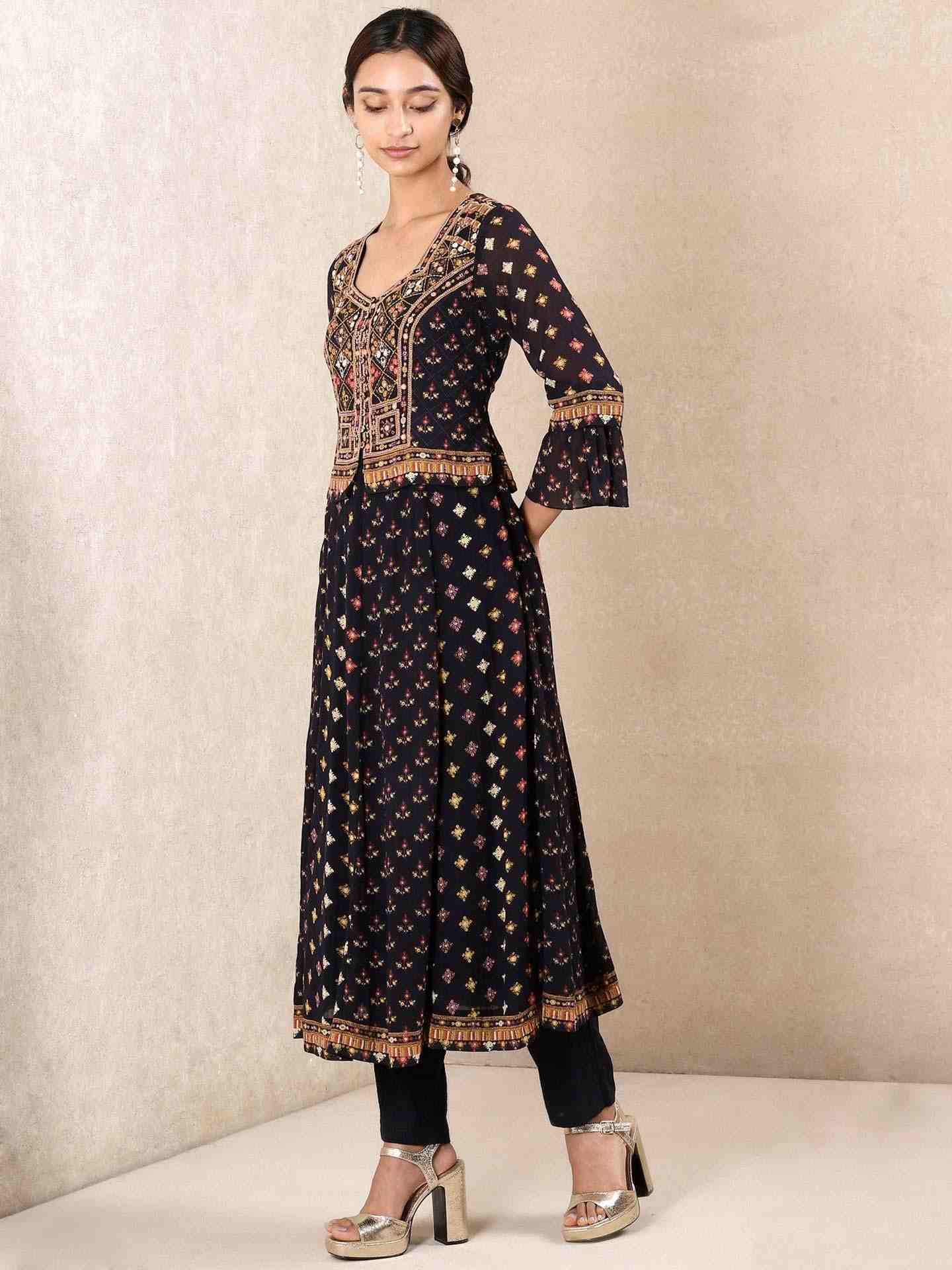 Black Bandish Co-Ord Set