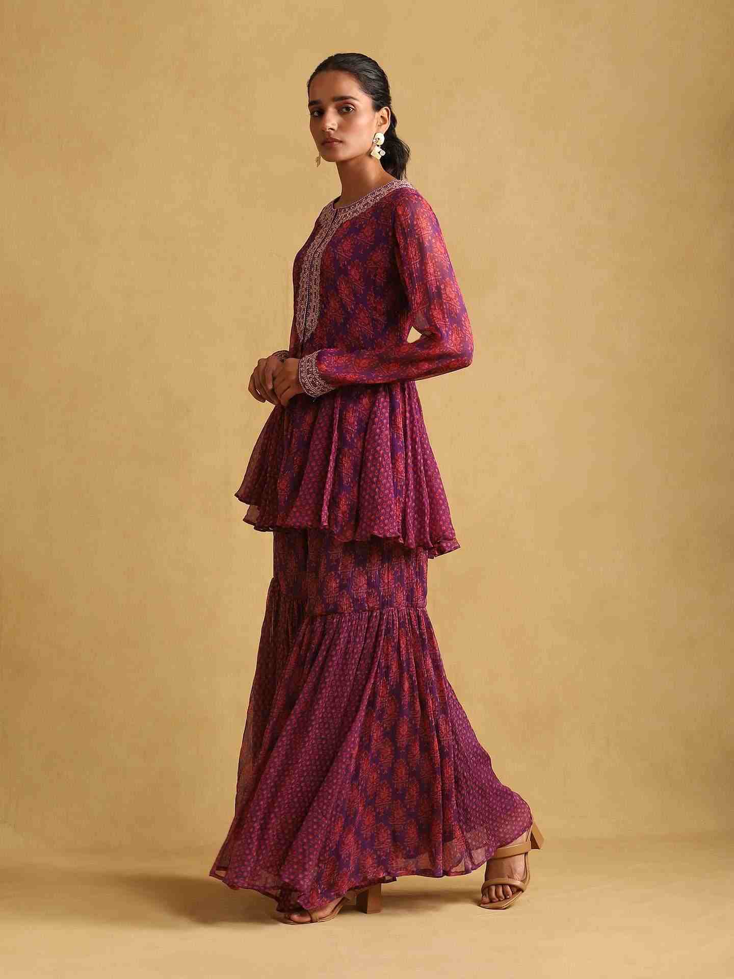 Purple Anantam  Suit Set