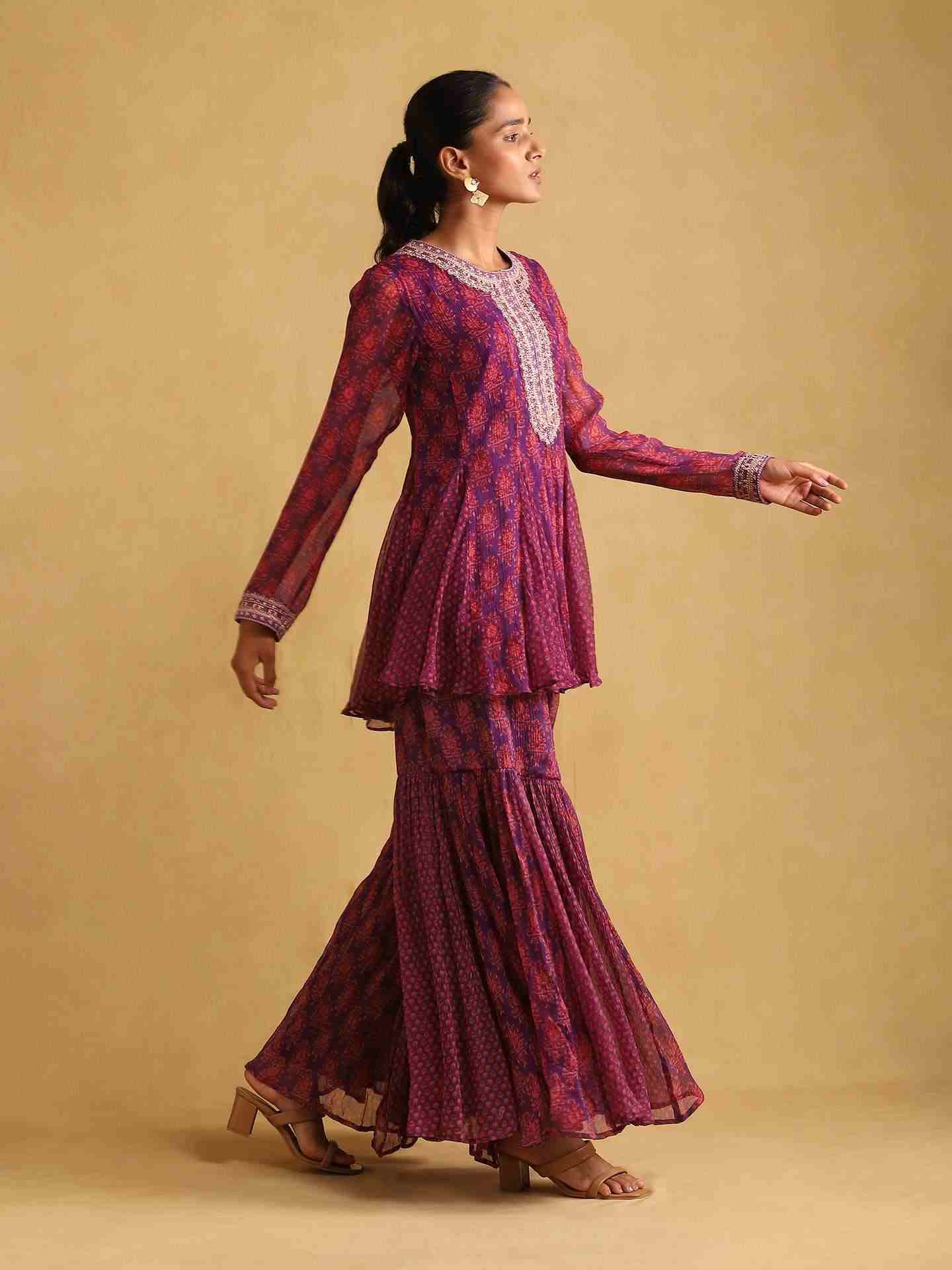 Purple Anantam  Suit Set