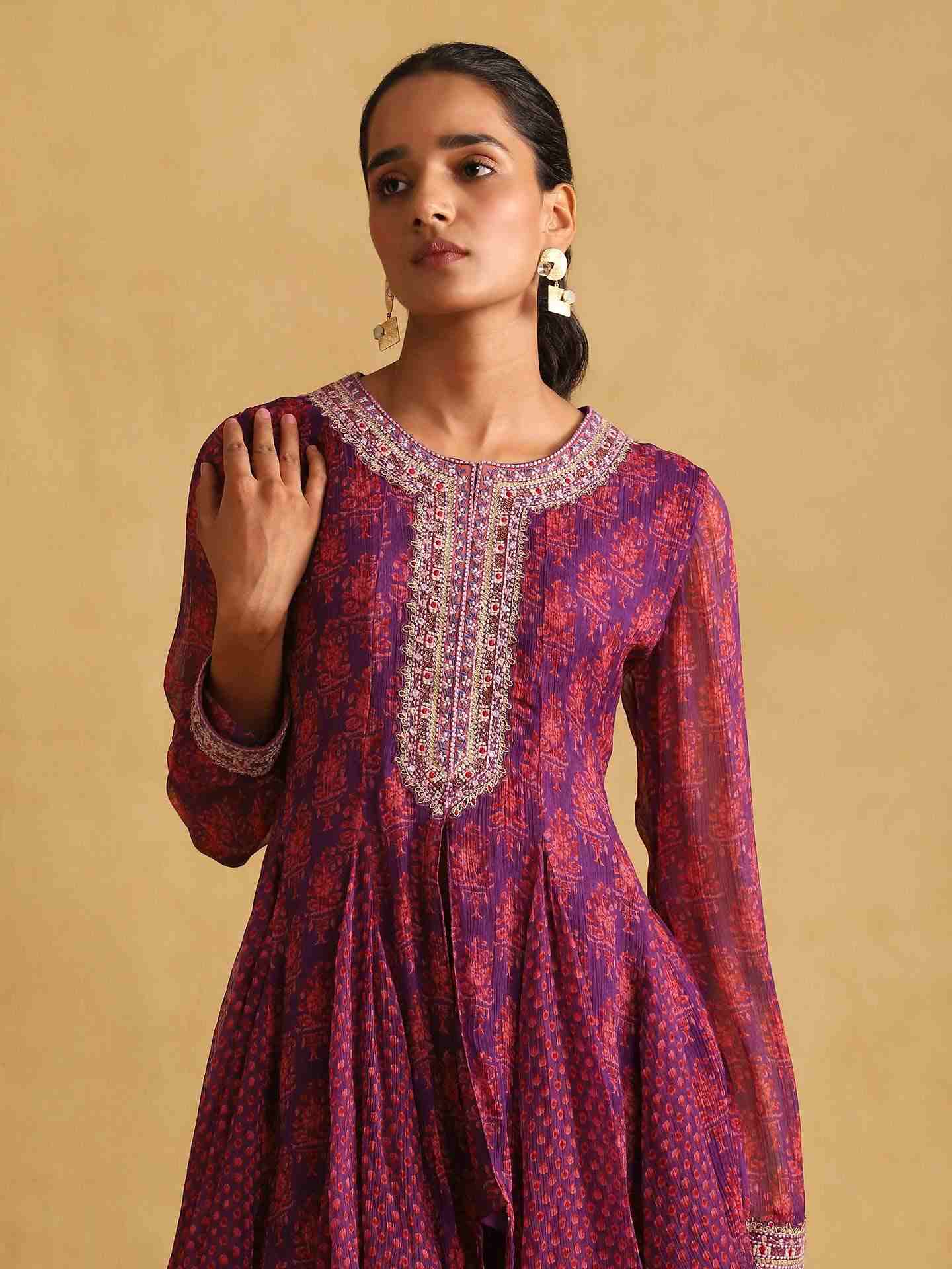 Purple Anantam  Suit Set
