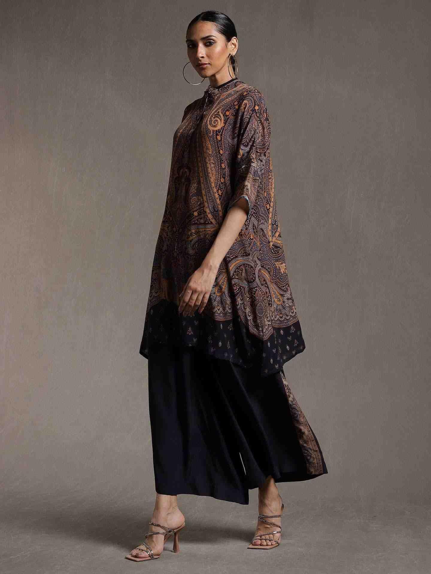 Indigo New Jaamewar Crepe Co-Ord Set