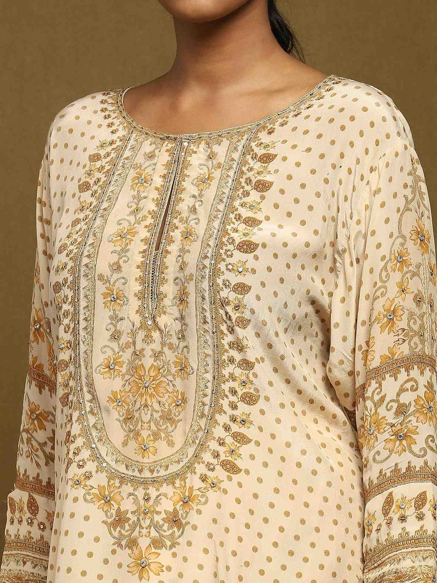 Beige Vahida Co-Ord Set