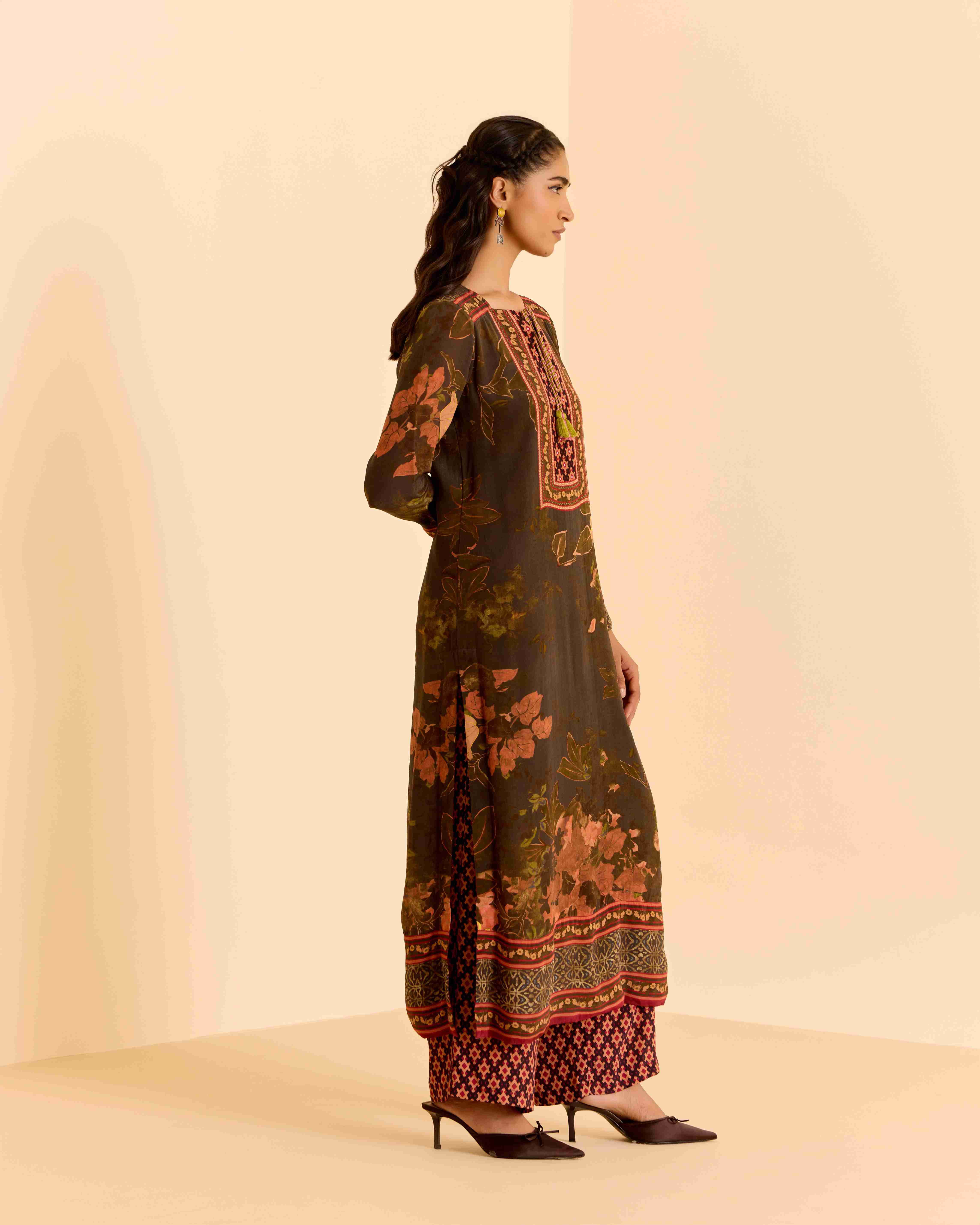 Black Tamannah Kurta Set