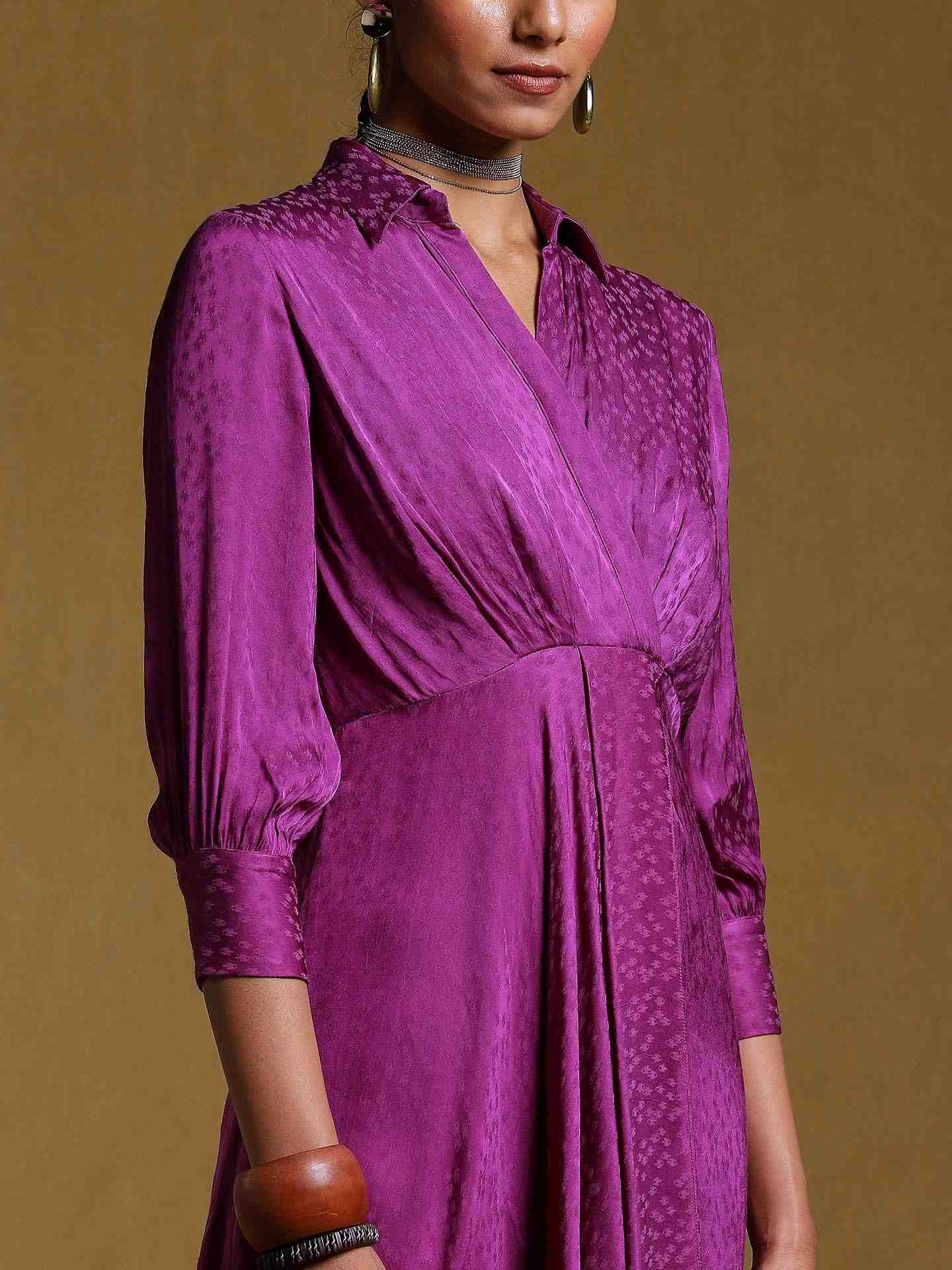 Purple Cristal Kurta Set