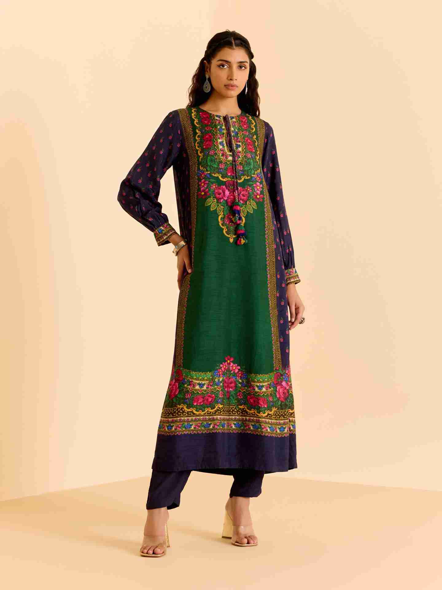 Green Amama Kurta Set