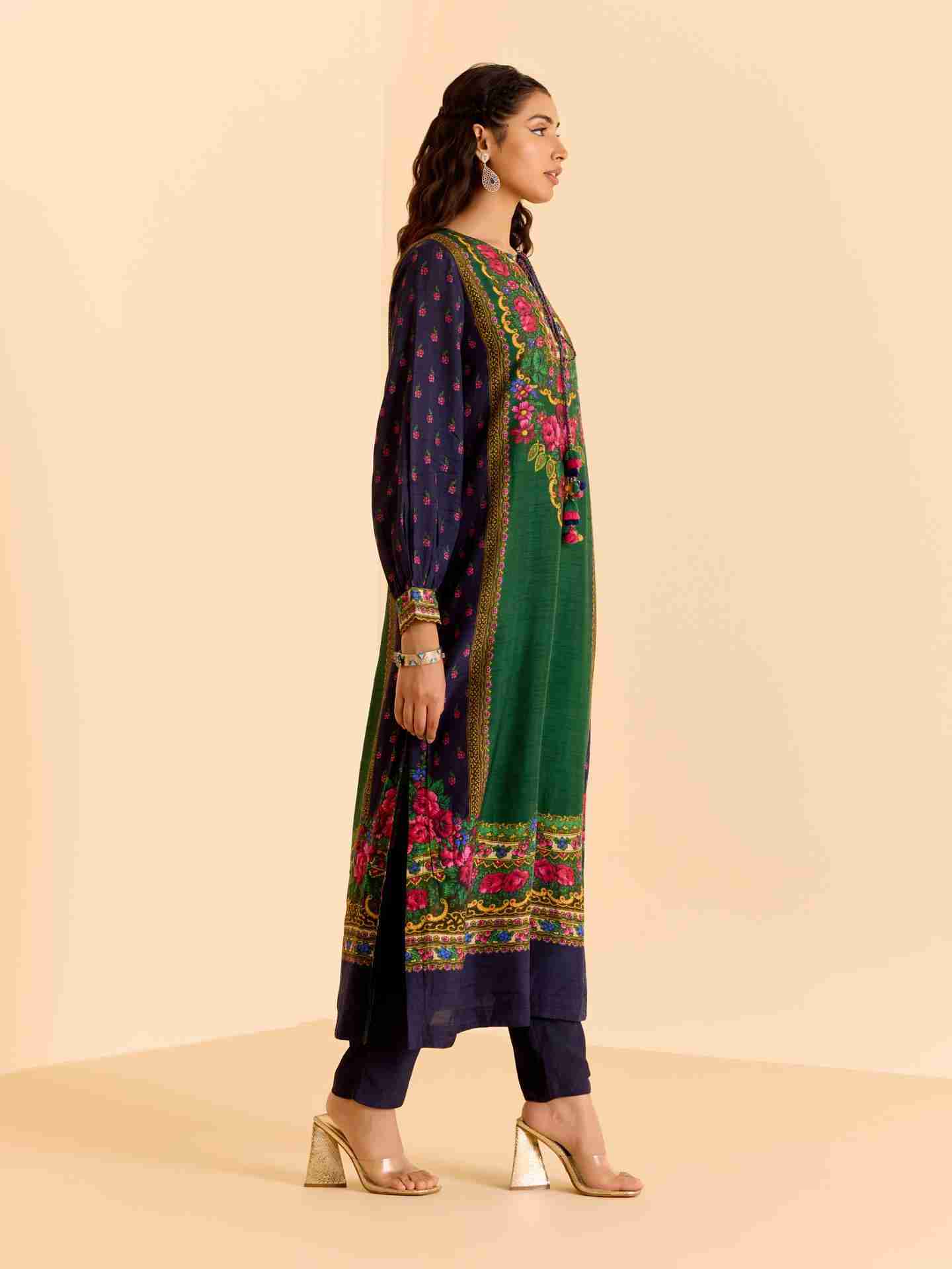 Green Amama Kurta Set
