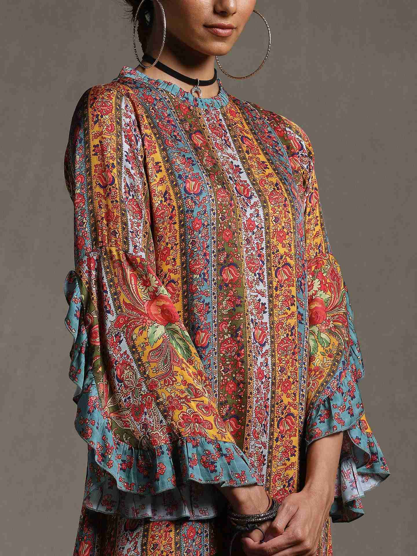 Multi-Color Babushka Stripes Co-Ord Set