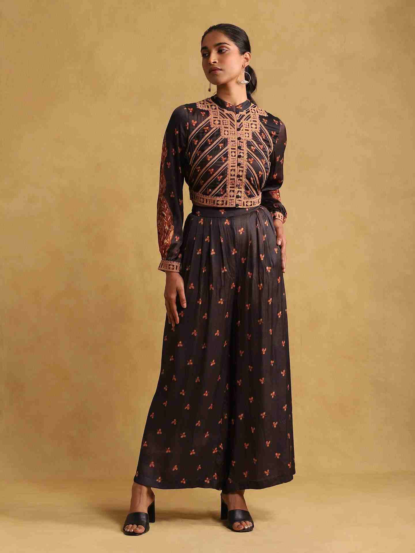 Black Jaitun Suit Set