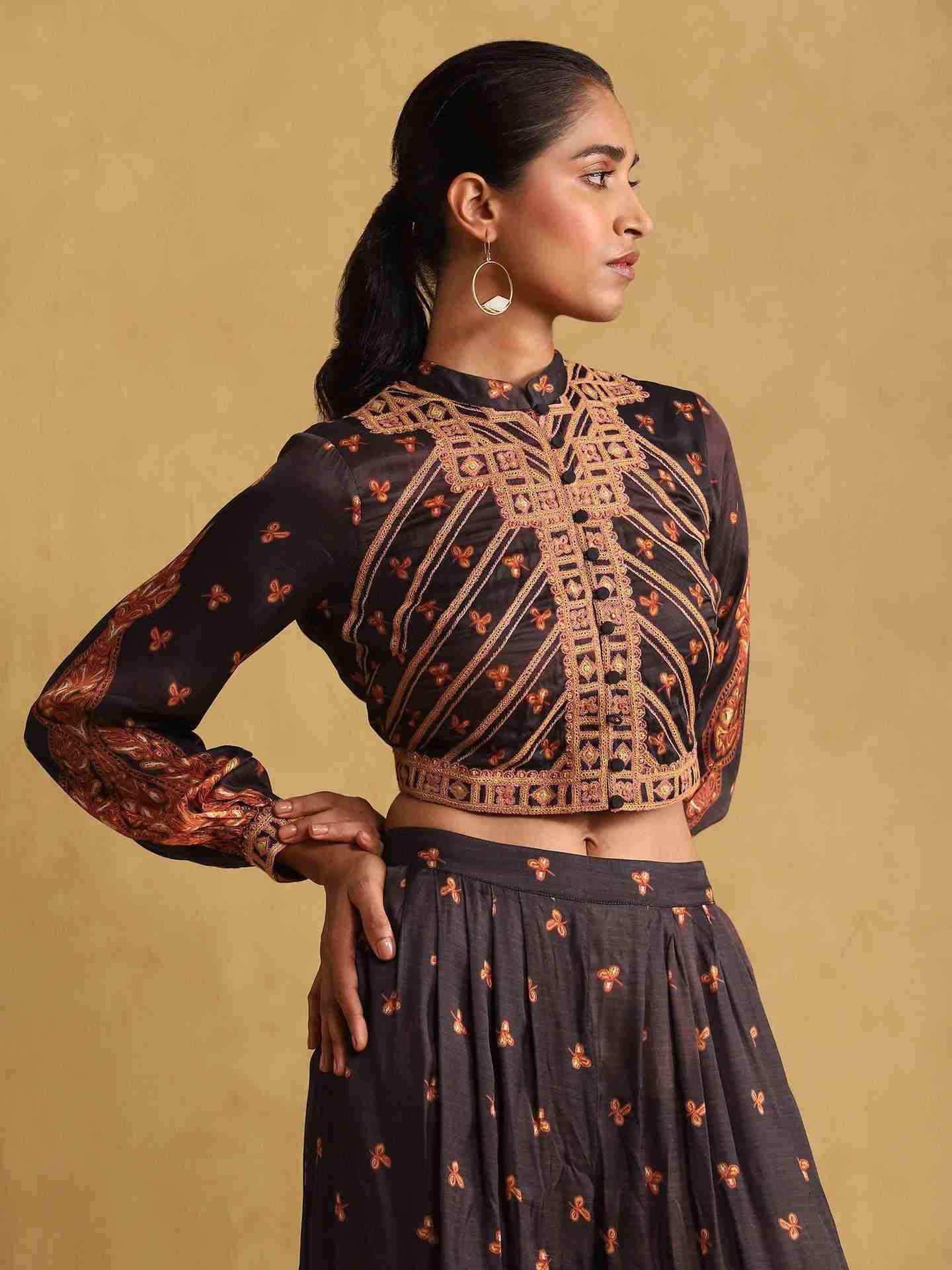 Black Jaitun Suit Set