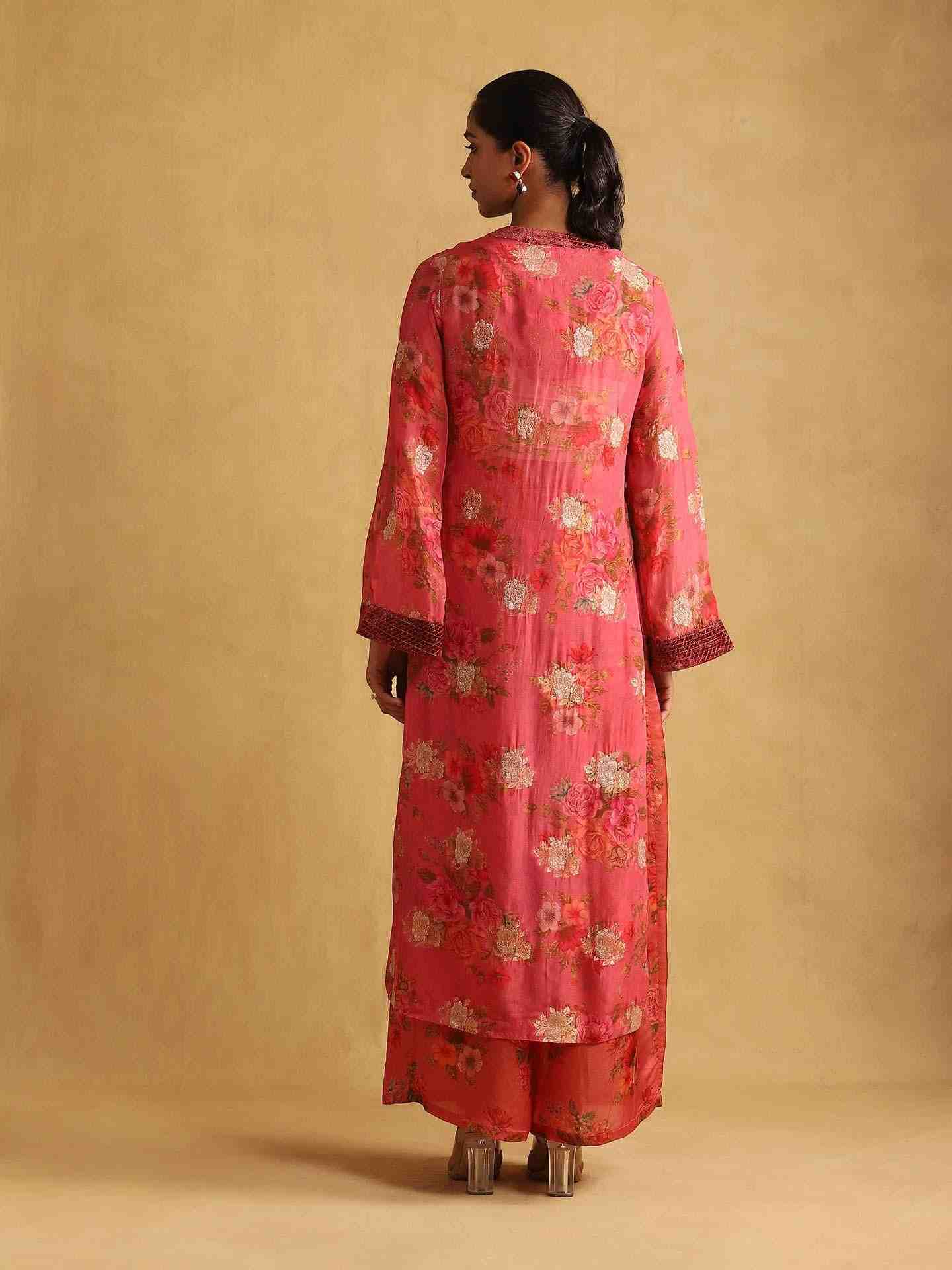 Coral Eden Kurta Set