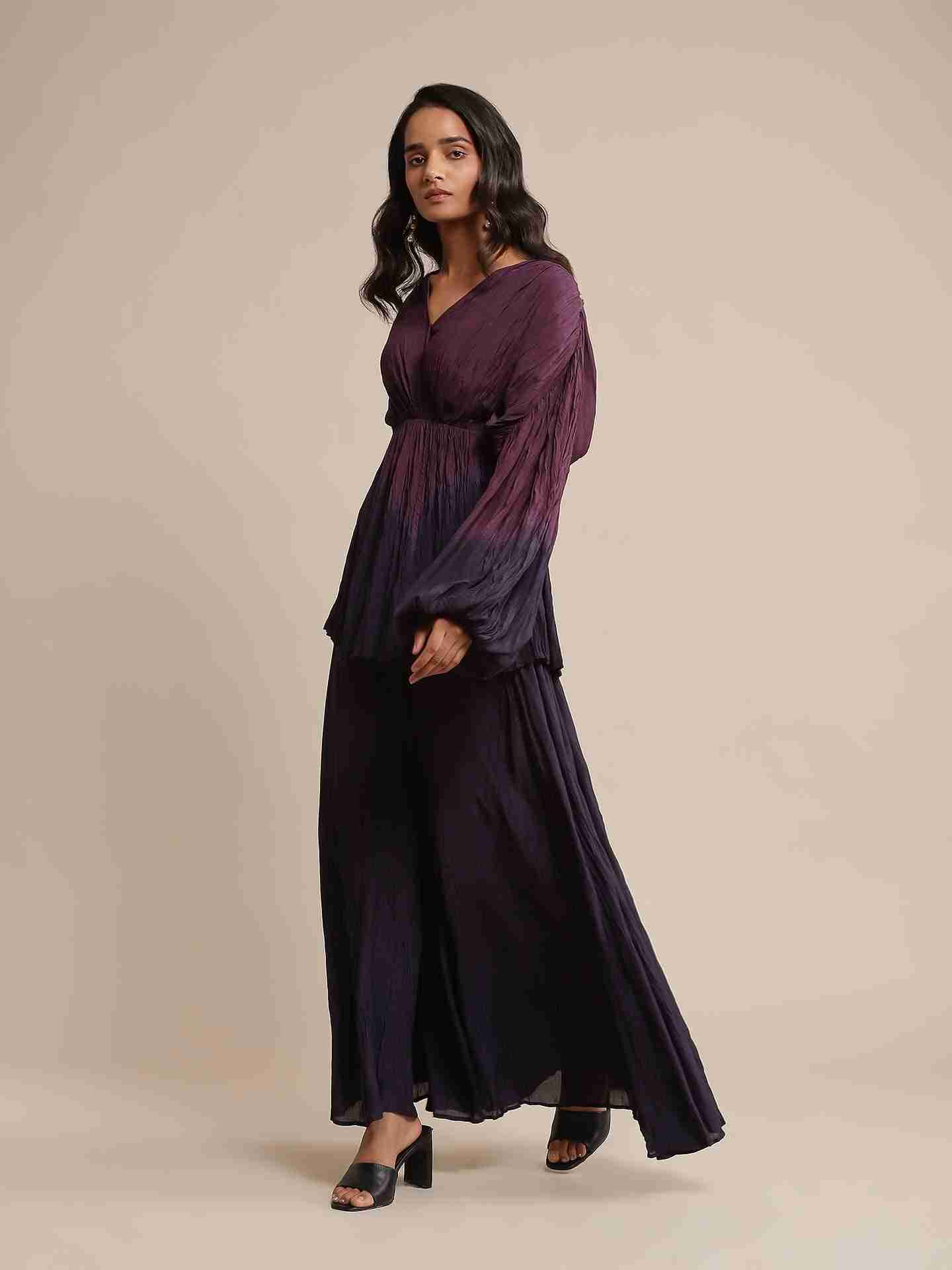 Purple Ombre Suit Set