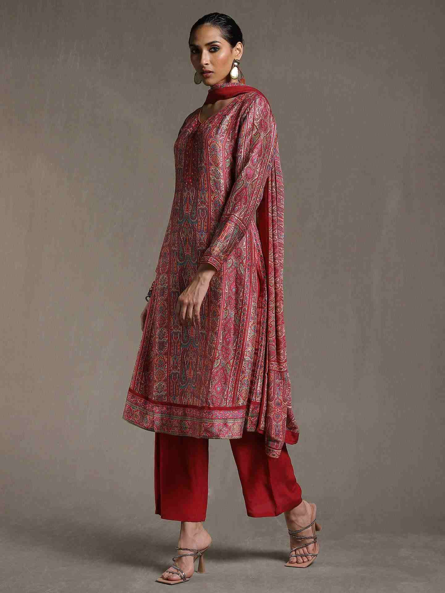 Pink & Beige Shereen Suit Set