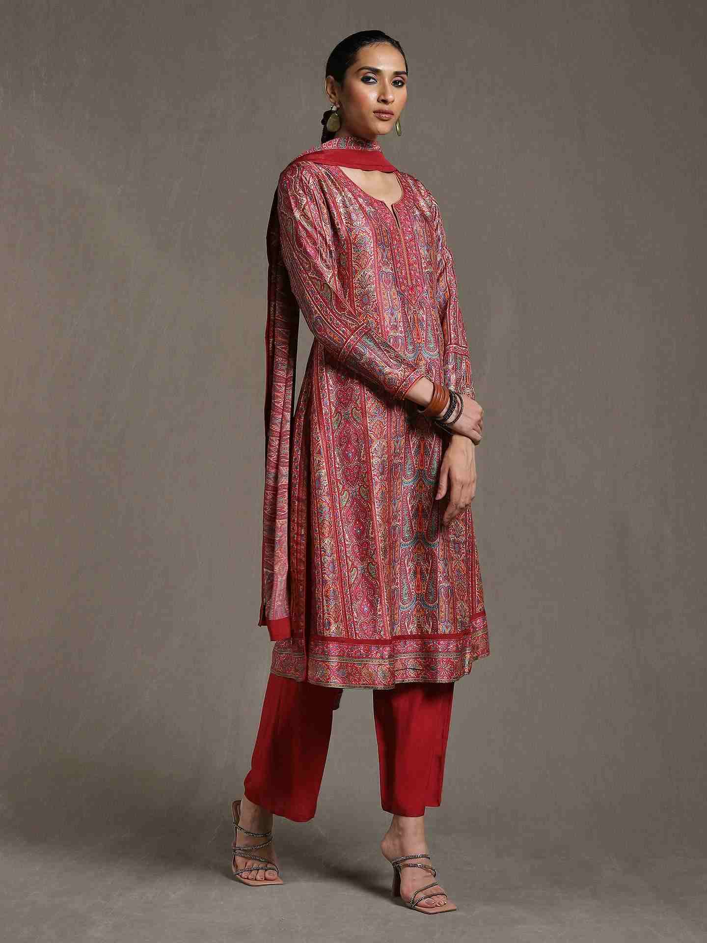 Pink & Beige Shereen Suit Set