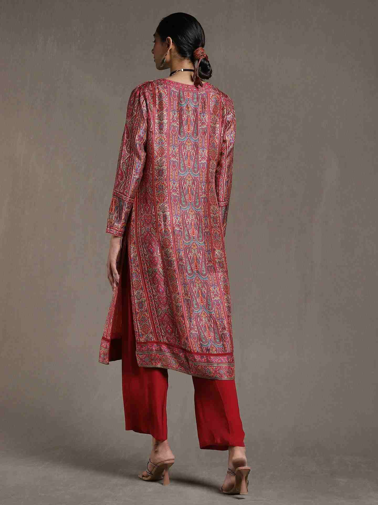 Pink & Beige Shereen Suit Set