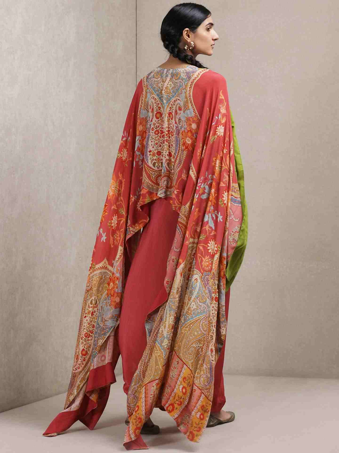 Rose Pink Navishtha Crepe Suit Set