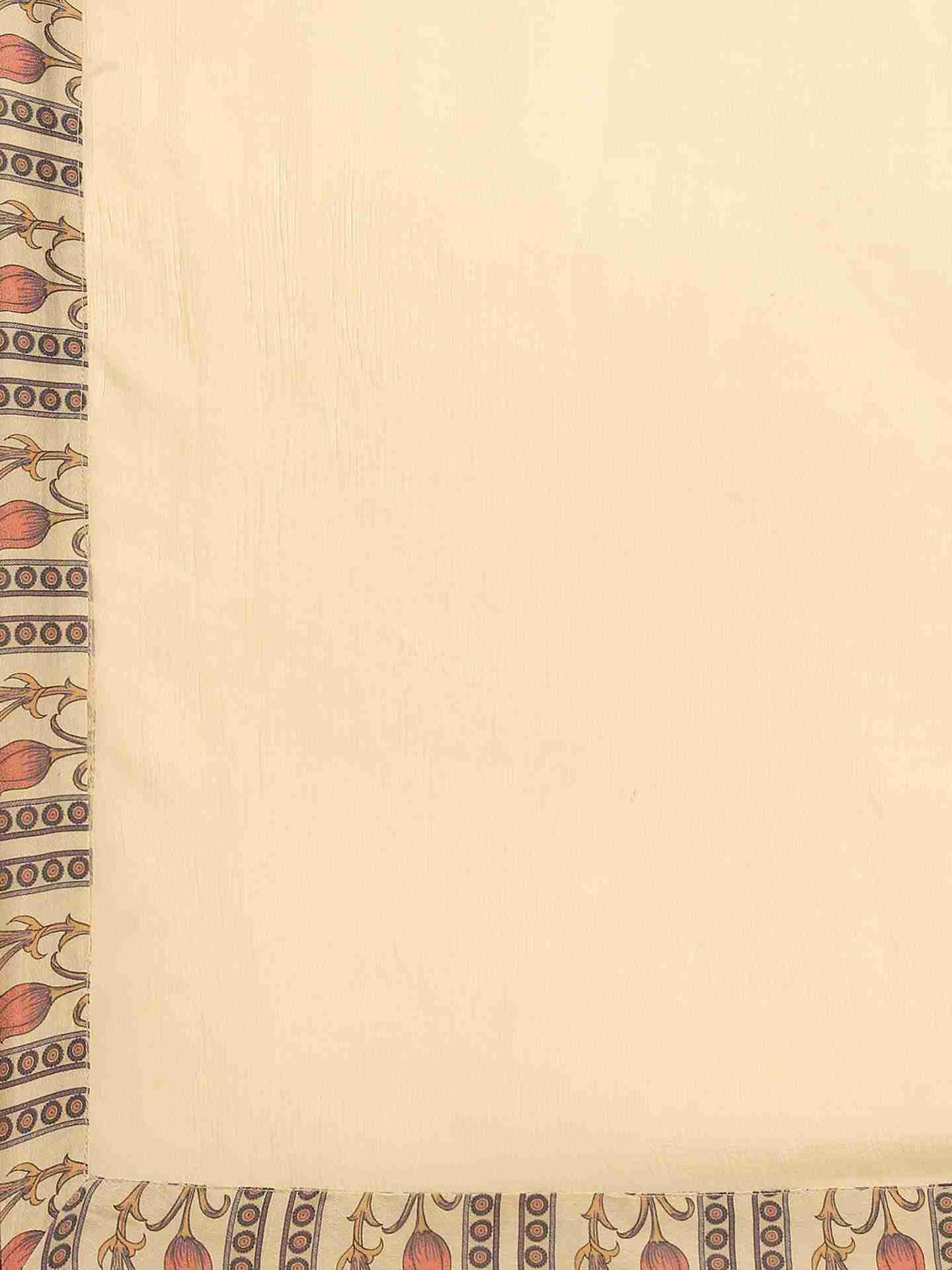 Ecru Calico Crepe Suit Set