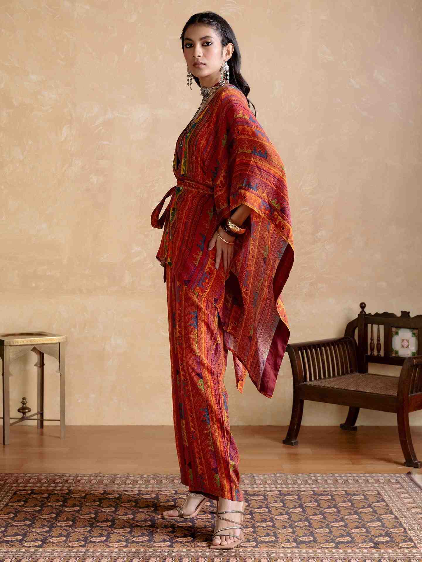 Brick & Multi Kantara Co-Ord Set