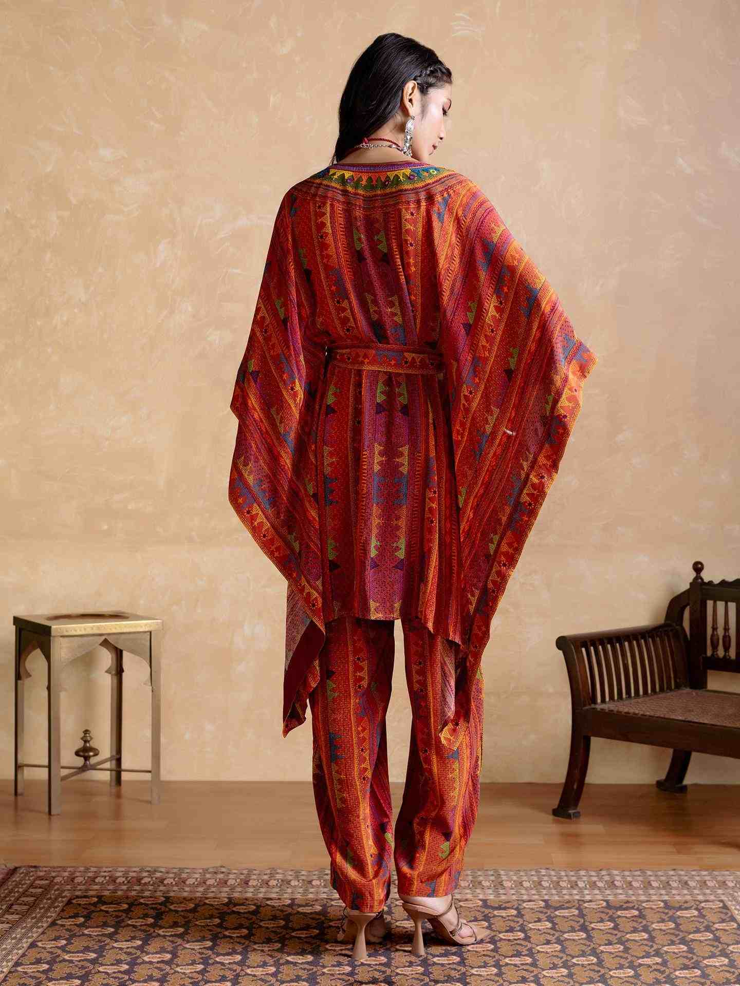 Brick & Multi Kantara Co-Ord Set