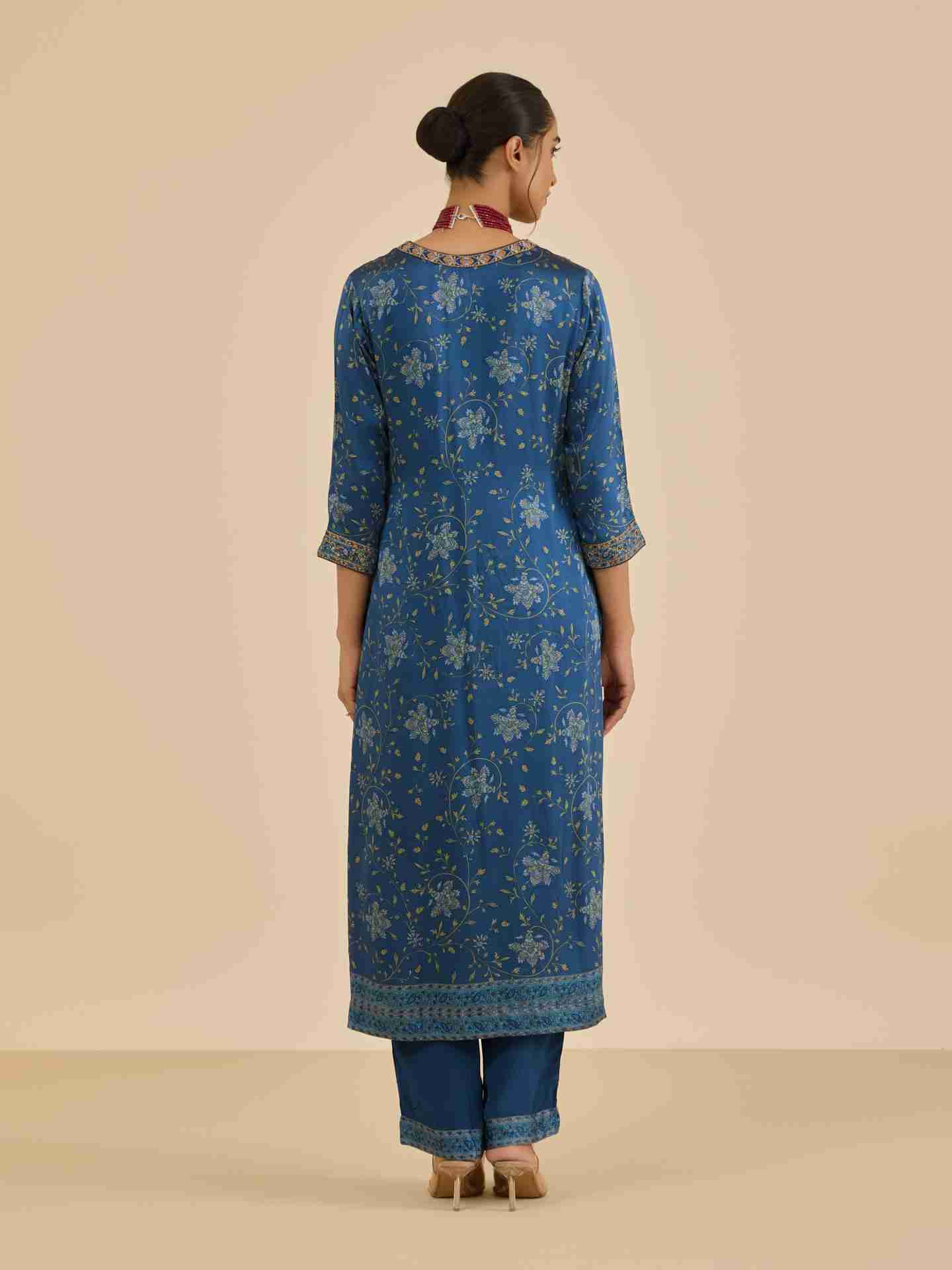 Blue Turquoise Apsara Suit Set