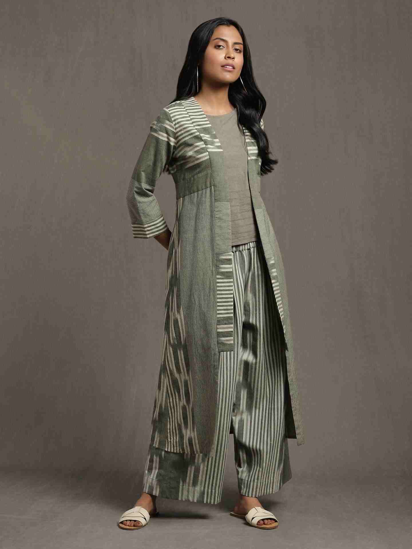 Green Whimsical Heritage Cotton Co-Ord Set