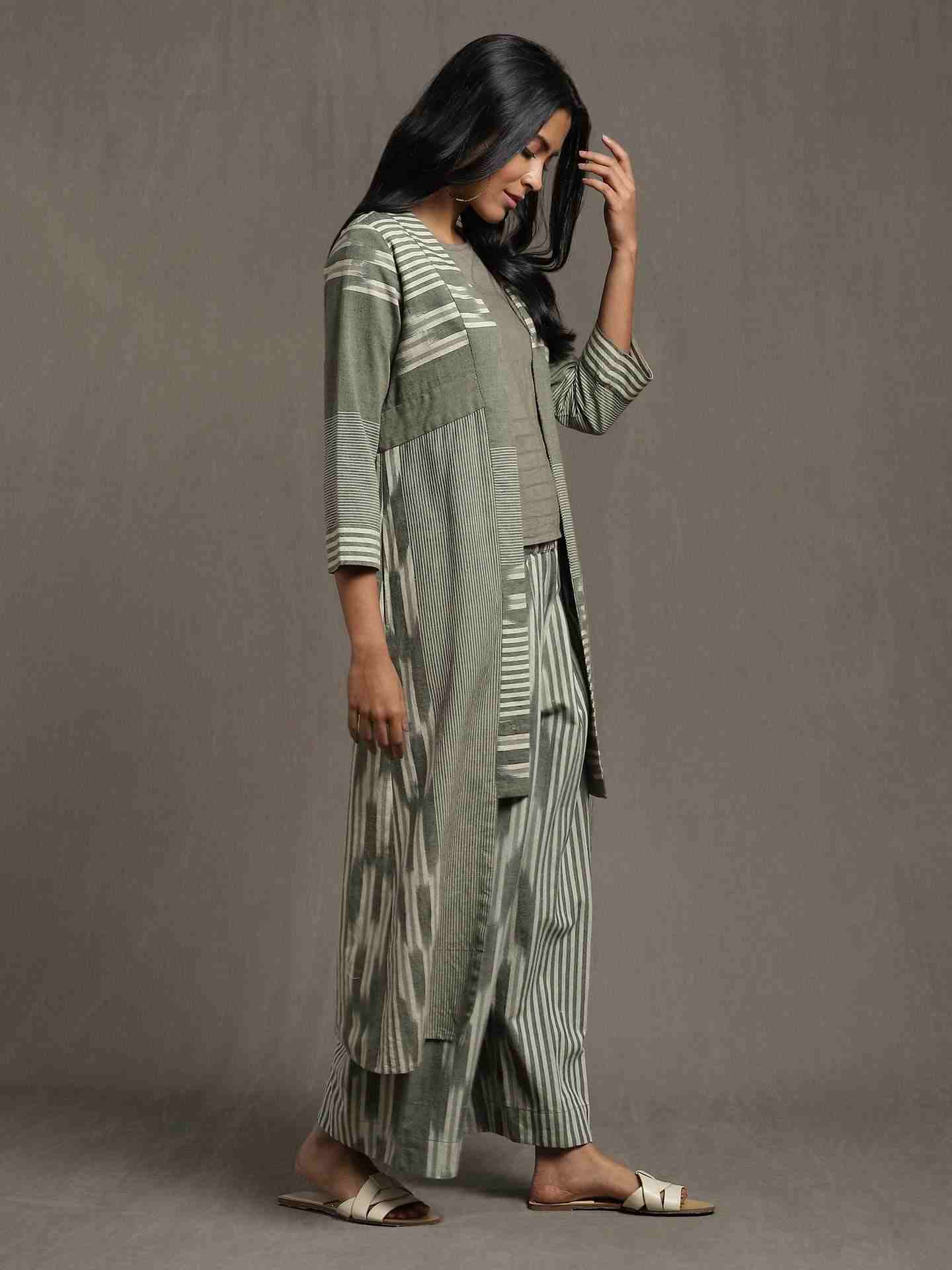 Green Whimsical Heritage Cotton Co-Ord Set