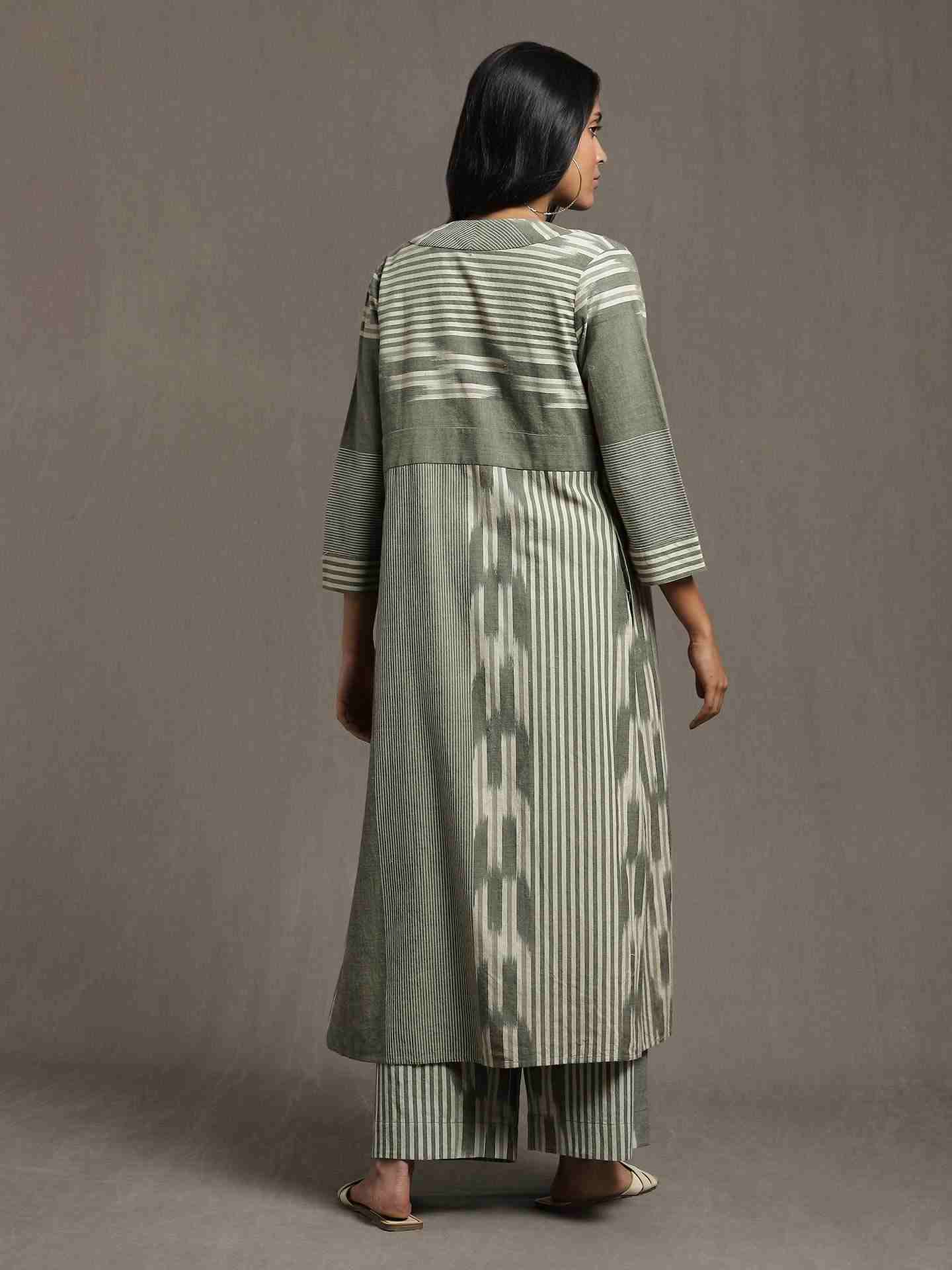 Green Whimsical Heritage Cotton Co-Ord Set