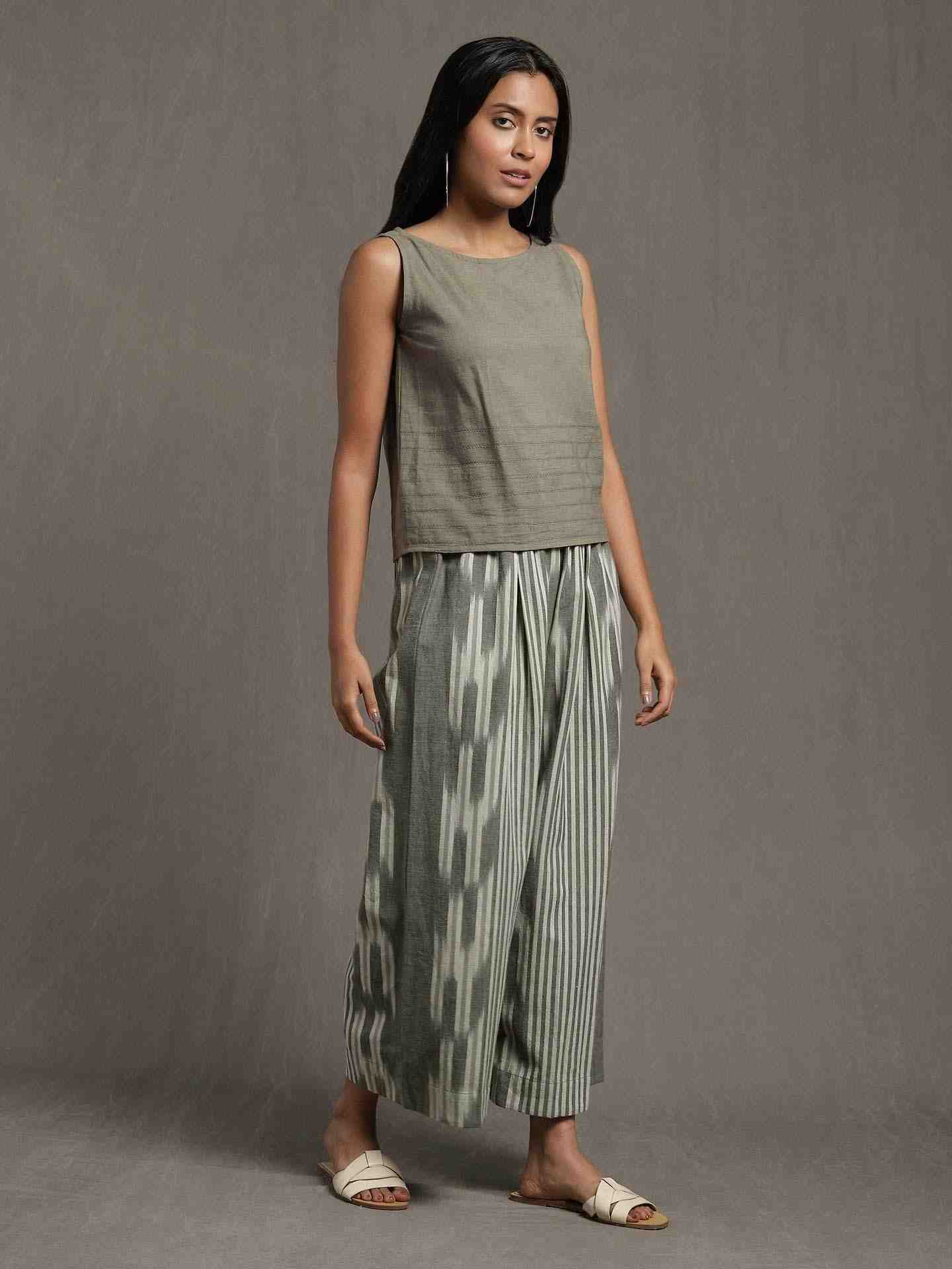 Green Whimsical Heritage Cotton Co-Ord Set