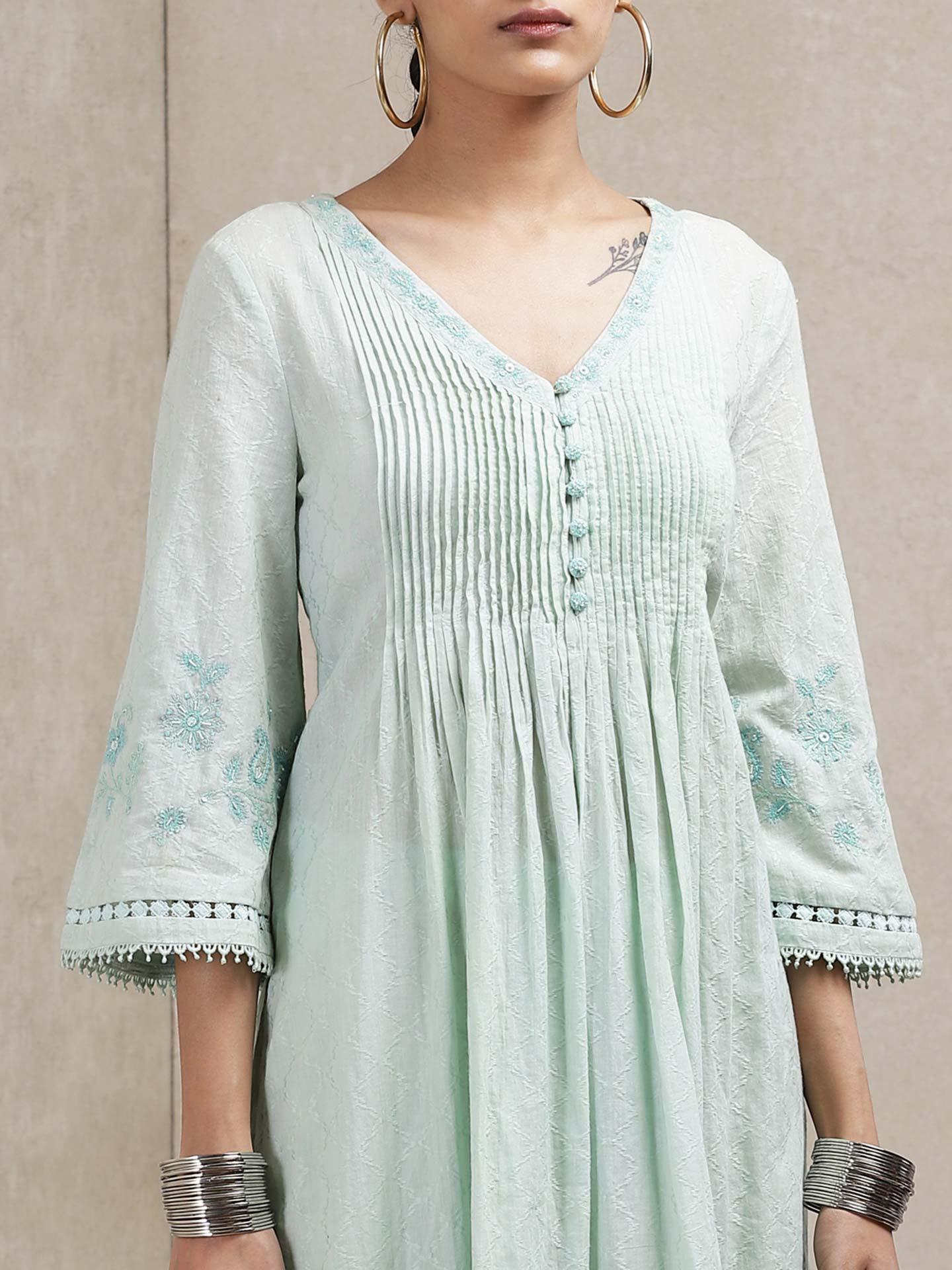 Mint Green Potpourri Cotton Suit Set