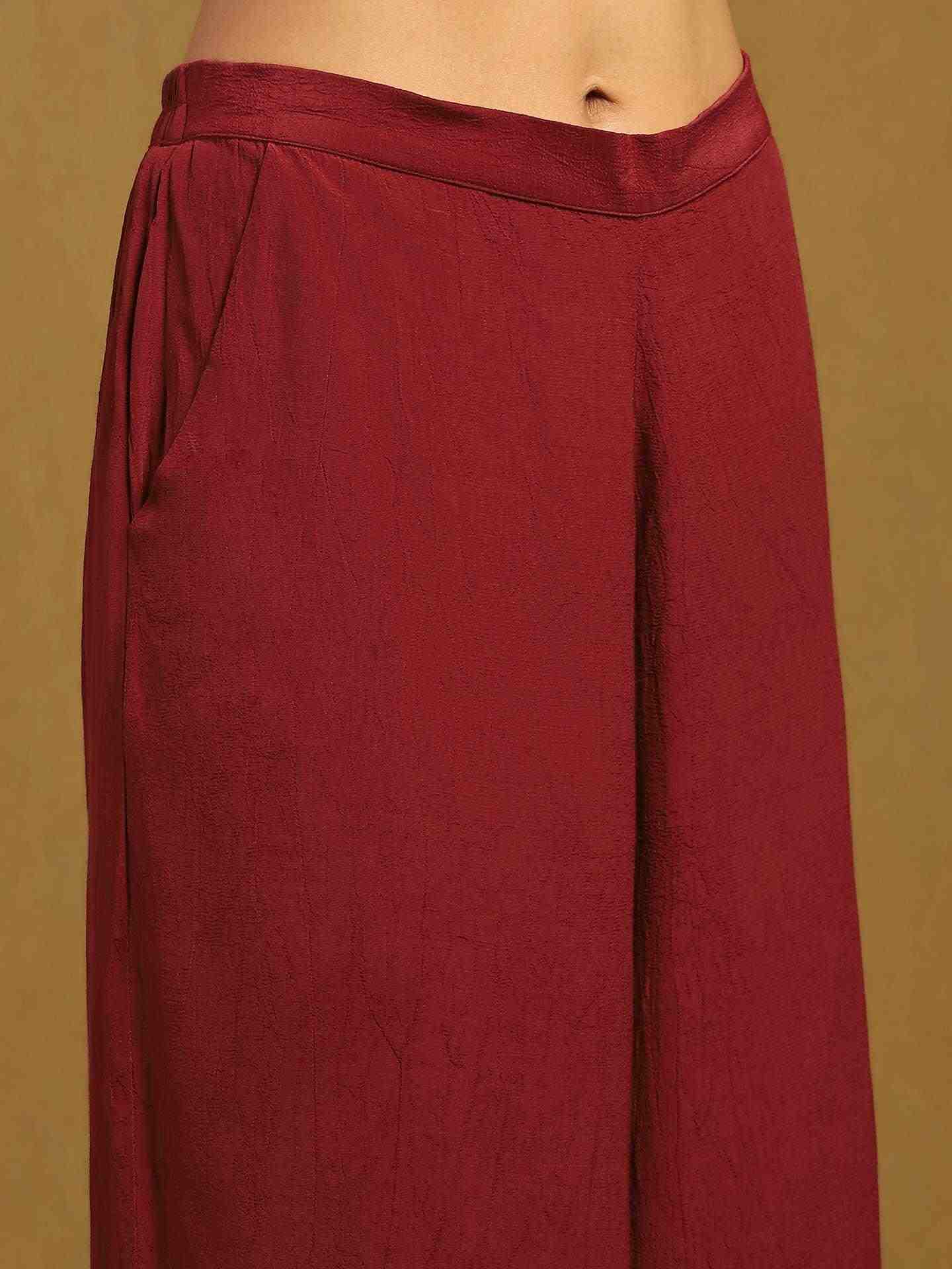 Red Kinnauri Suit Set