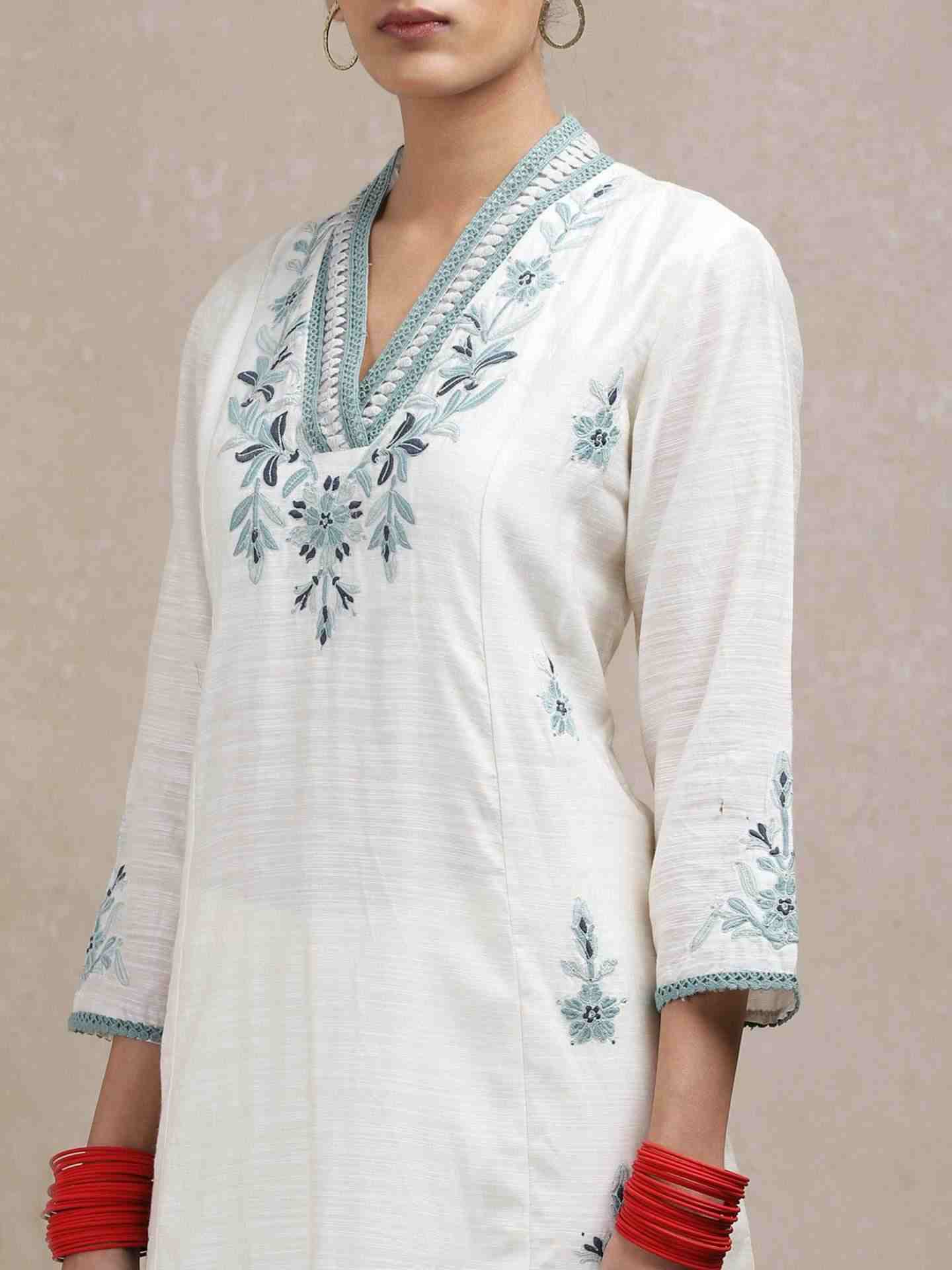 Ivory Aari Suit Set