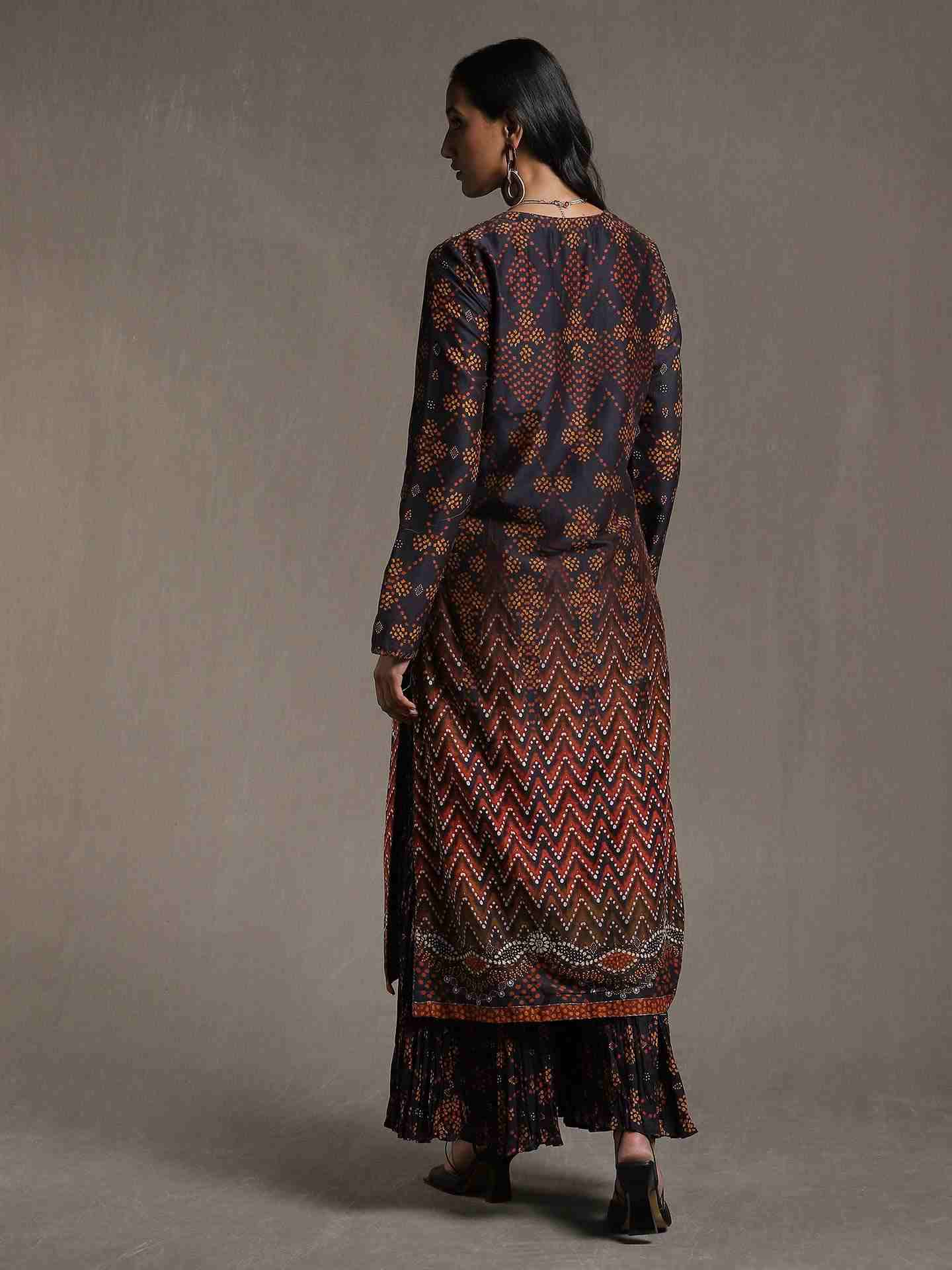 Black Ezra Chanderi Suit Set