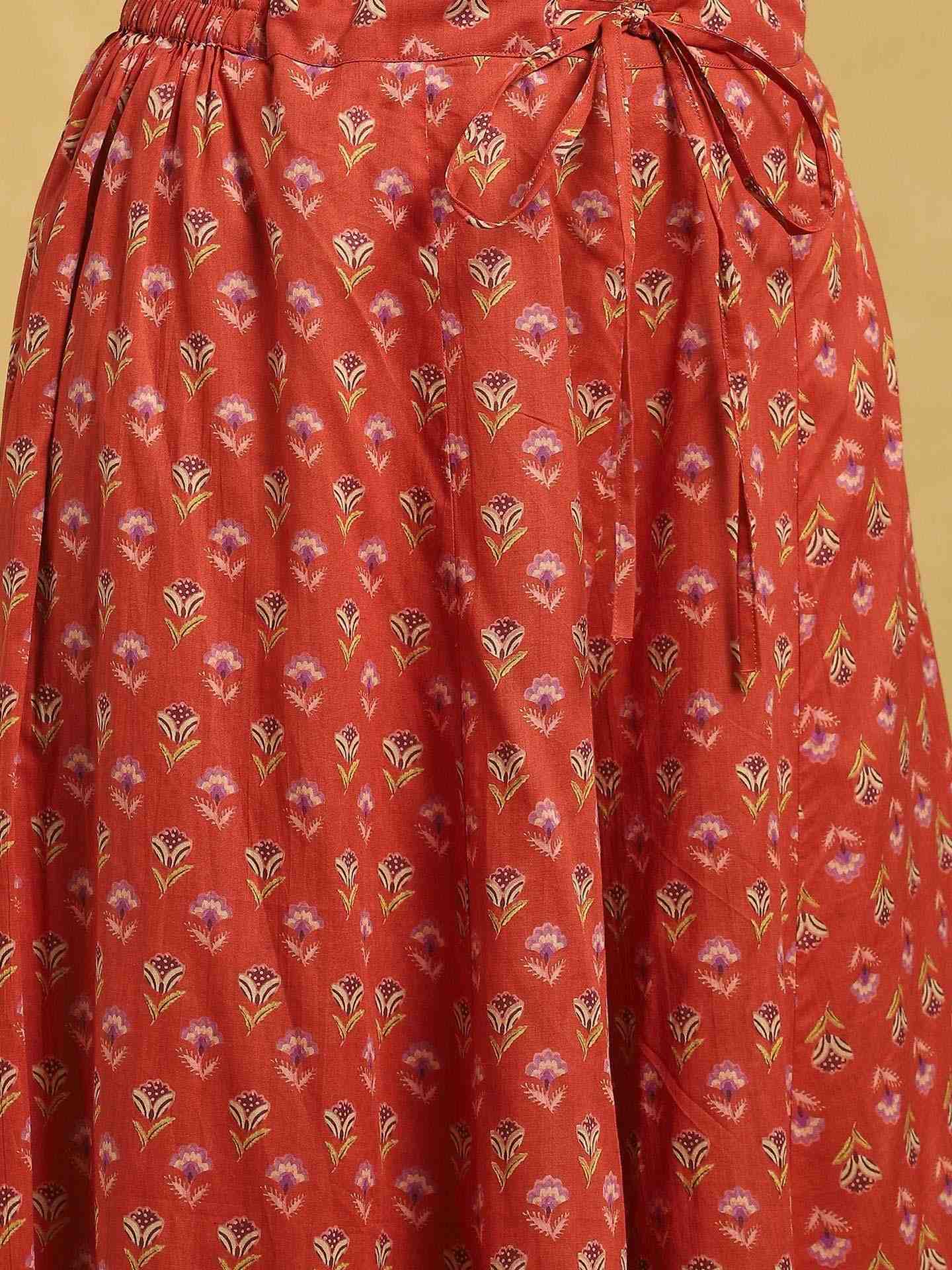 Rust Fantastica Chanderi Sharara Set