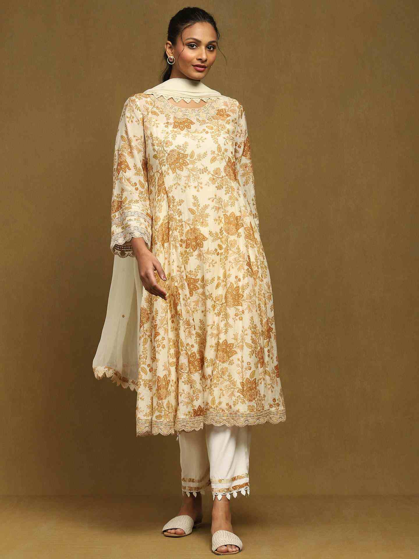 Beige Zoe Tonal Suit Set