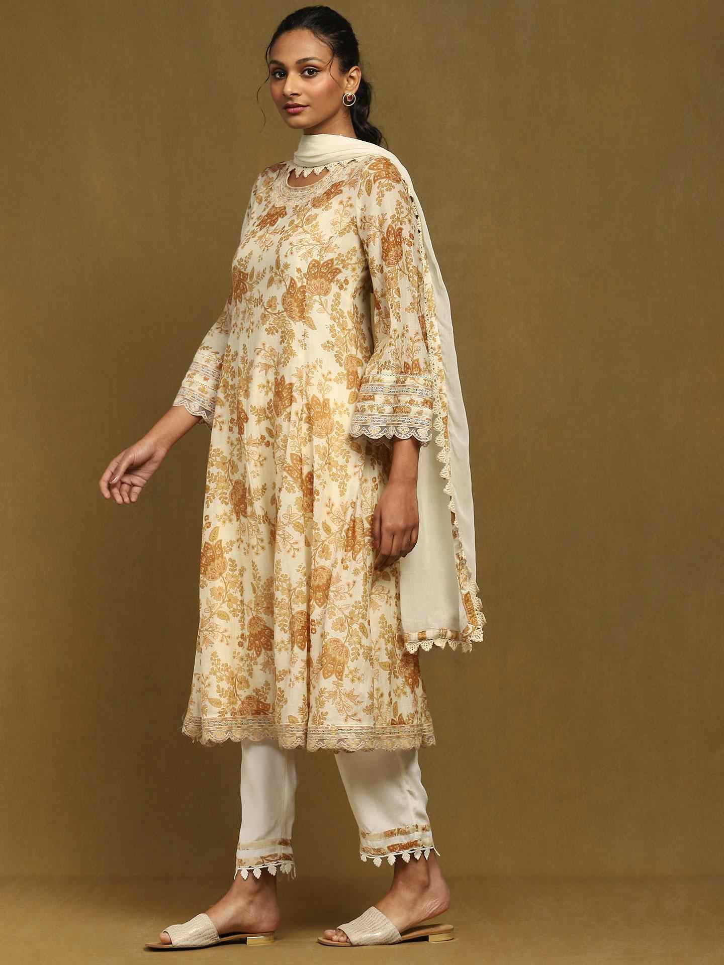 Beige Zoe Tonal Suit Set