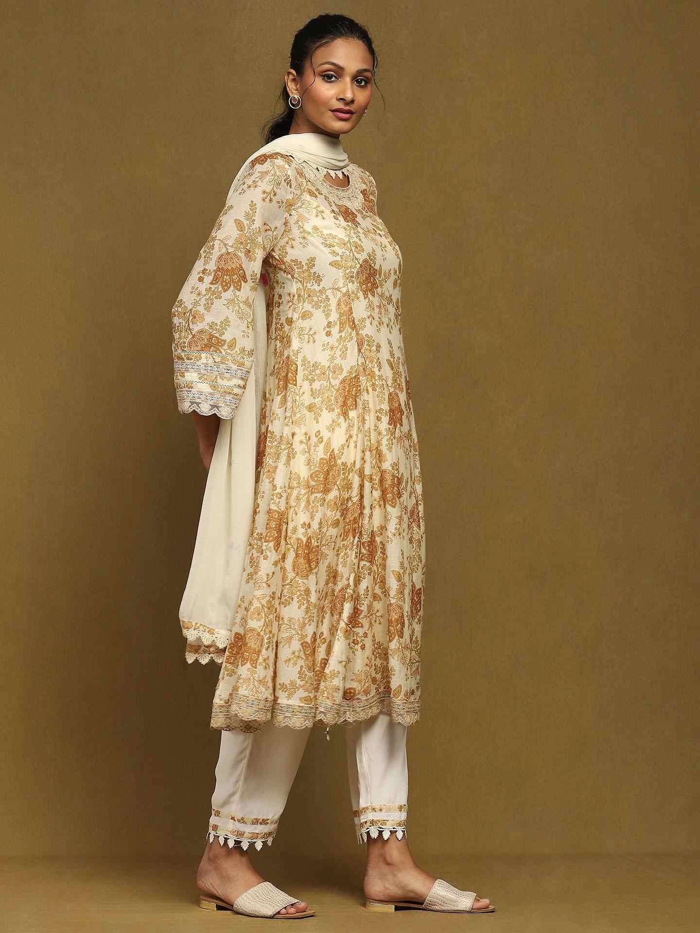 Beige Zoe Tonal Suit Set