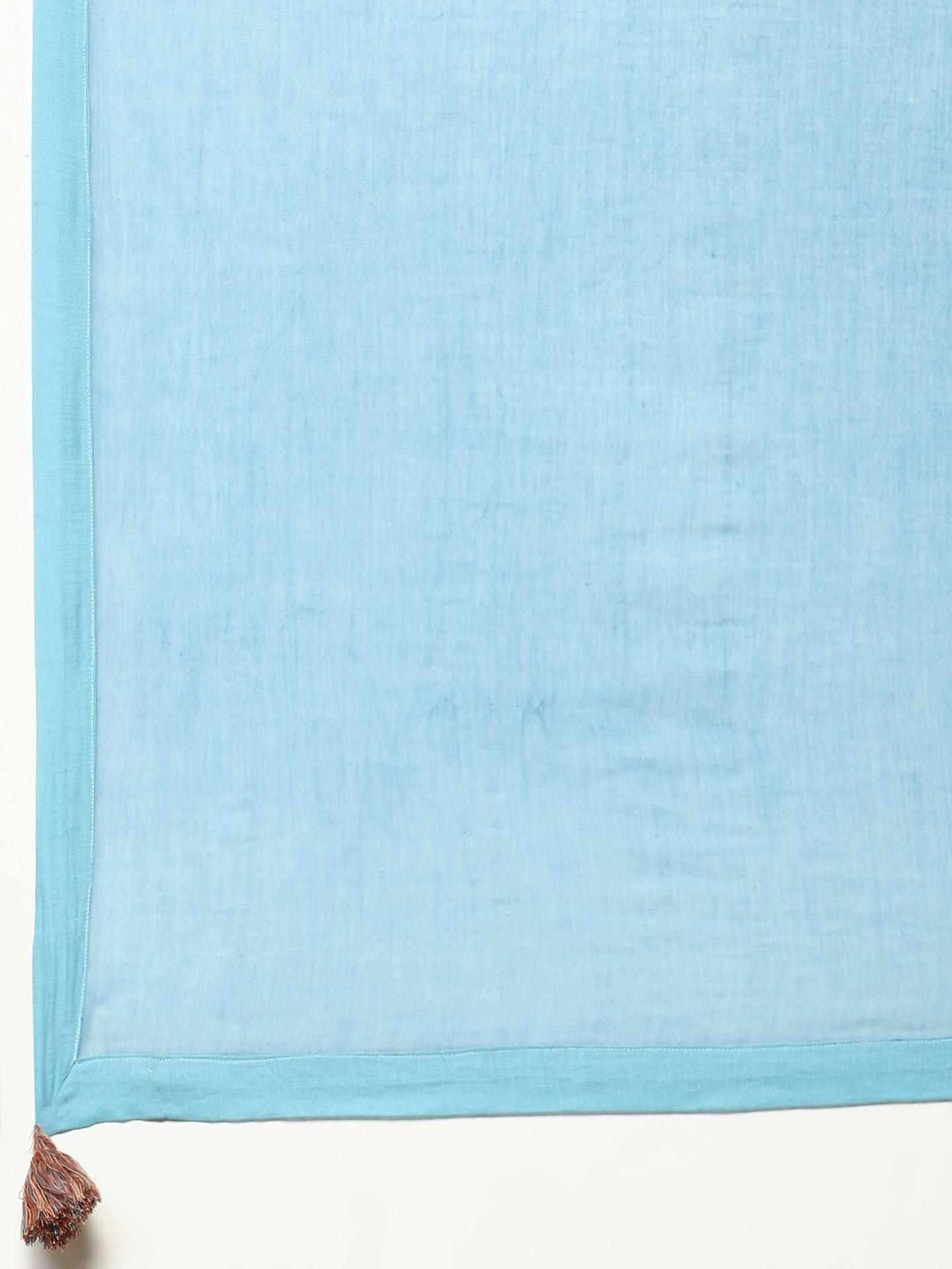 Blue Multan Crepe Suit Set