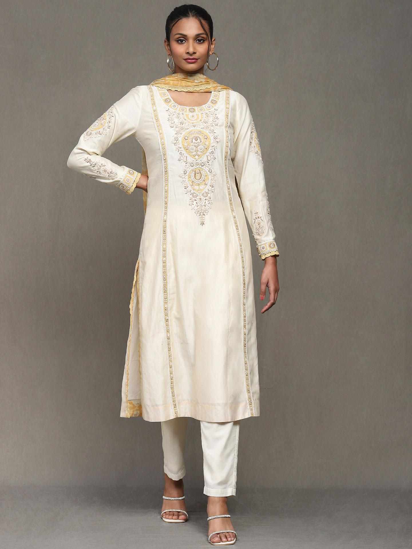 Ivory Afreen Suit Set
