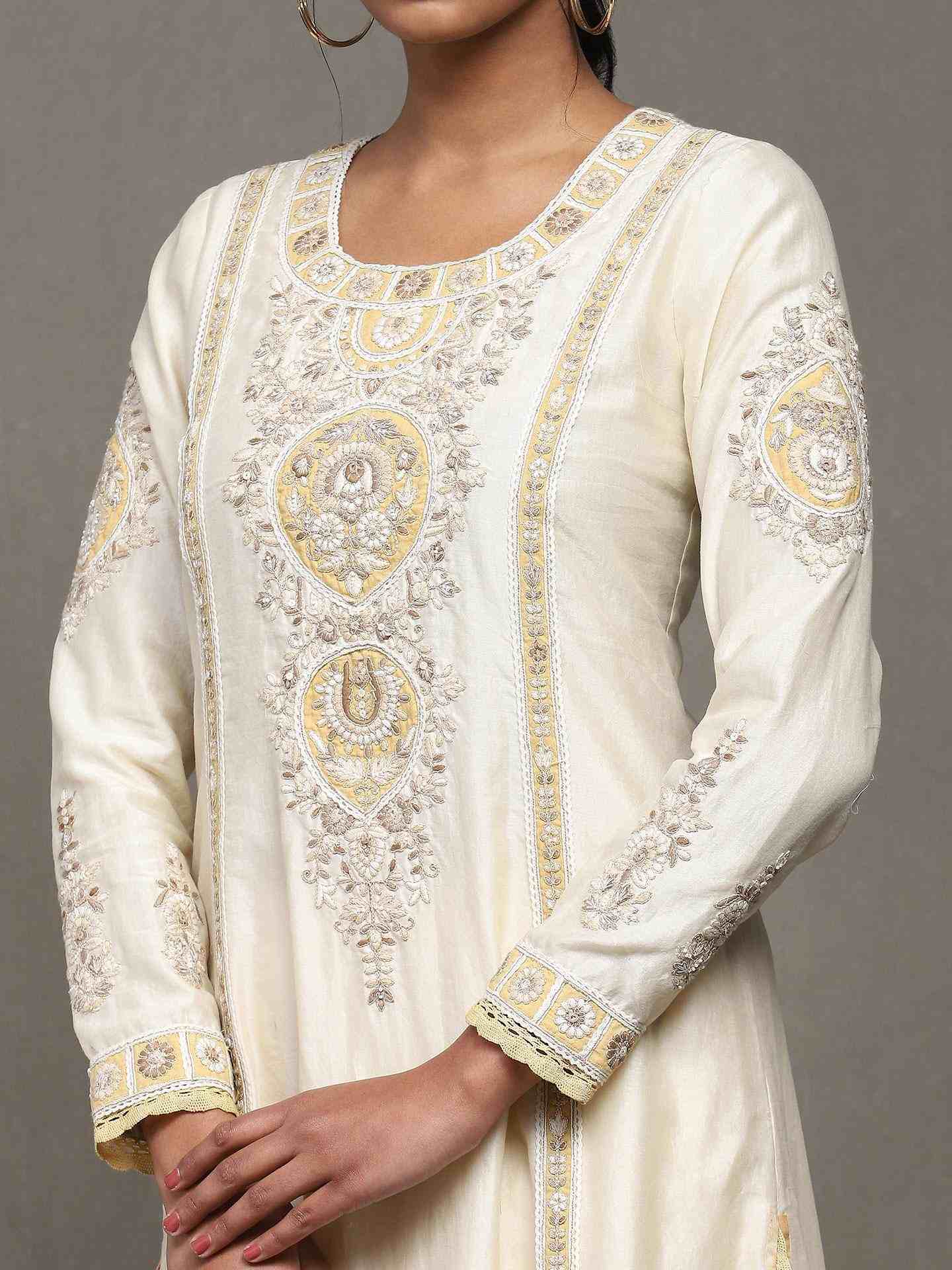 Ivory Afreen Suit Set