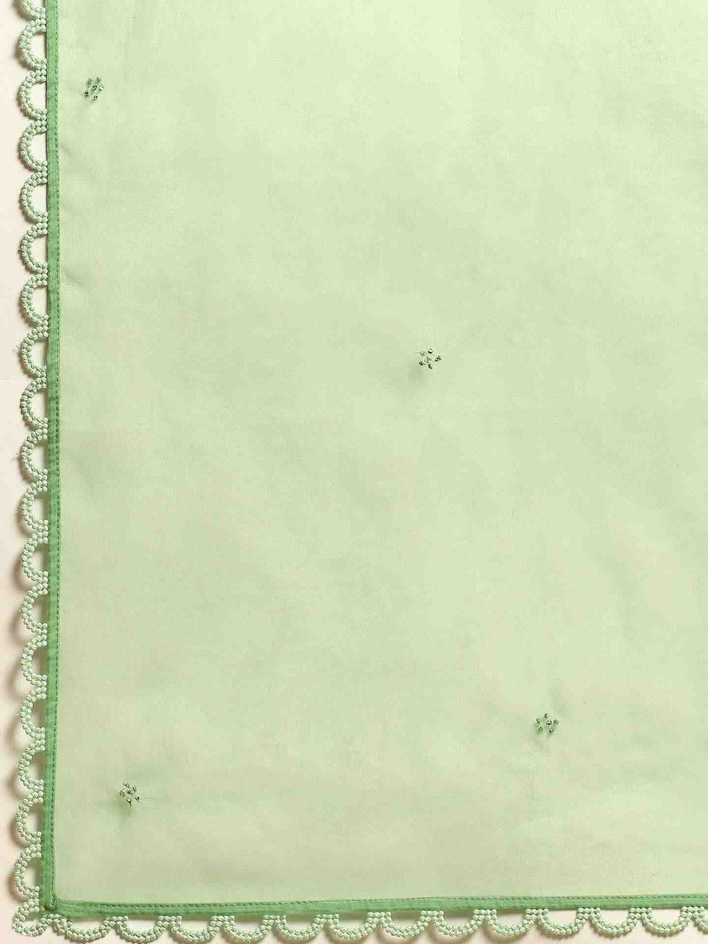 Green Emerald Chanderi Suit Set