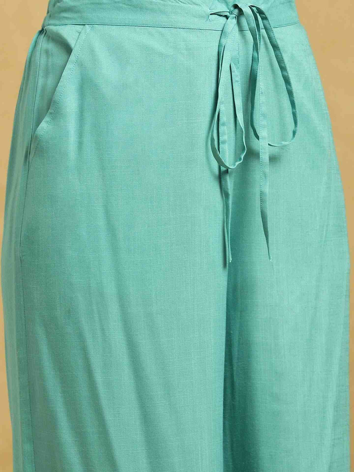 Aqua Ashoka Chanderi Suit Set