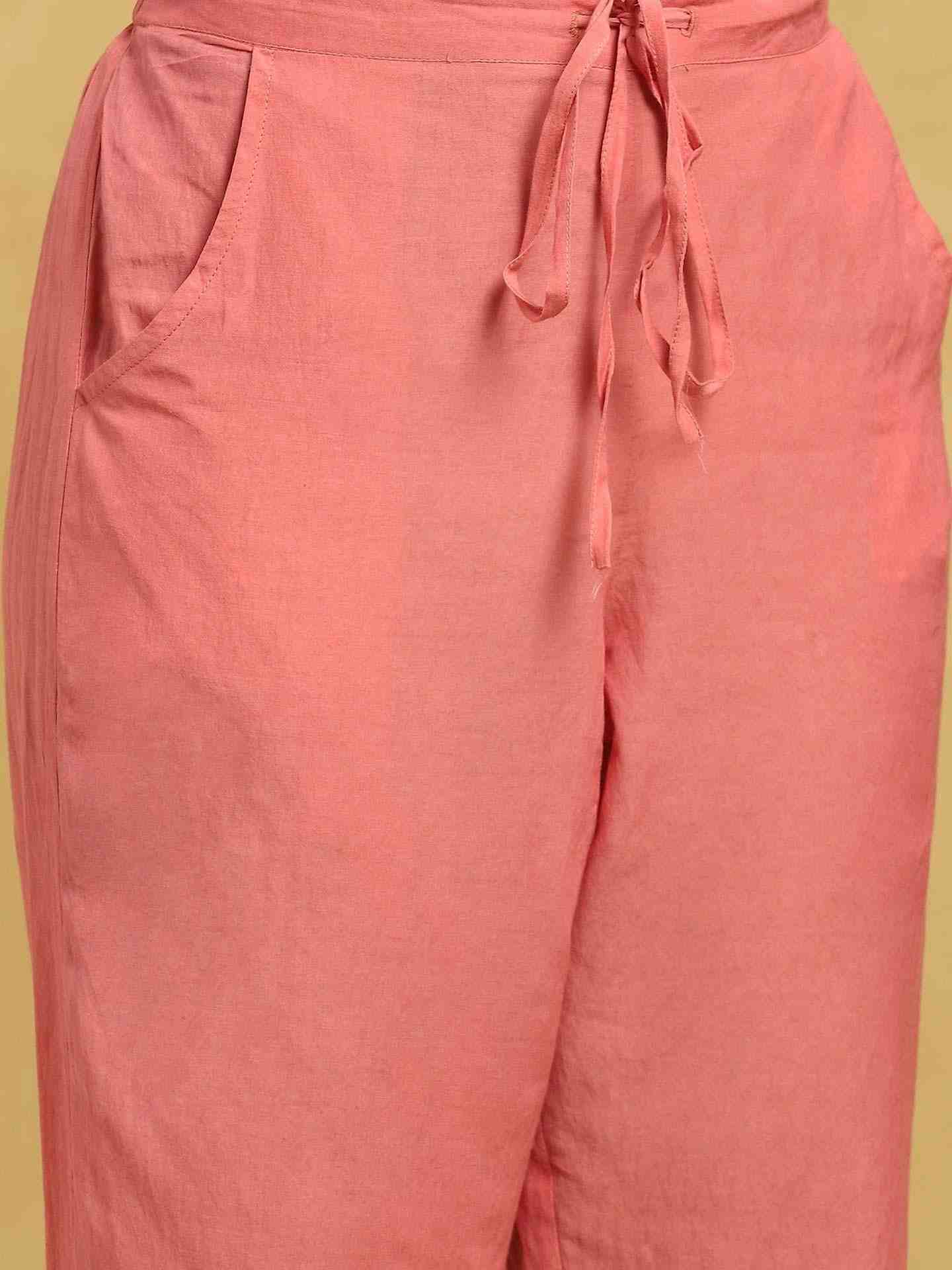 Peach Bulbul Chanderi Suit Set