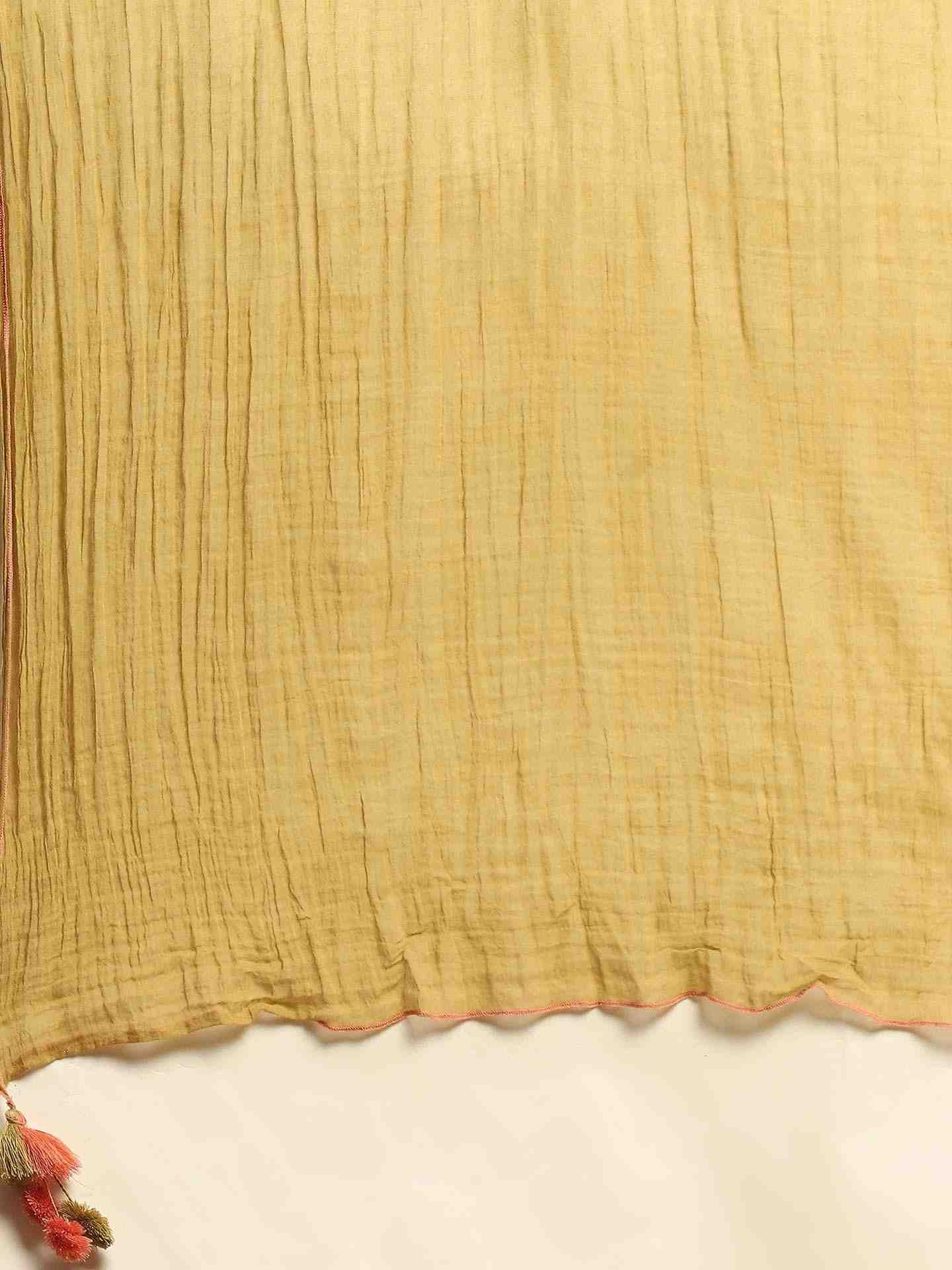 Peach Bulbul Chanderi Suit Set