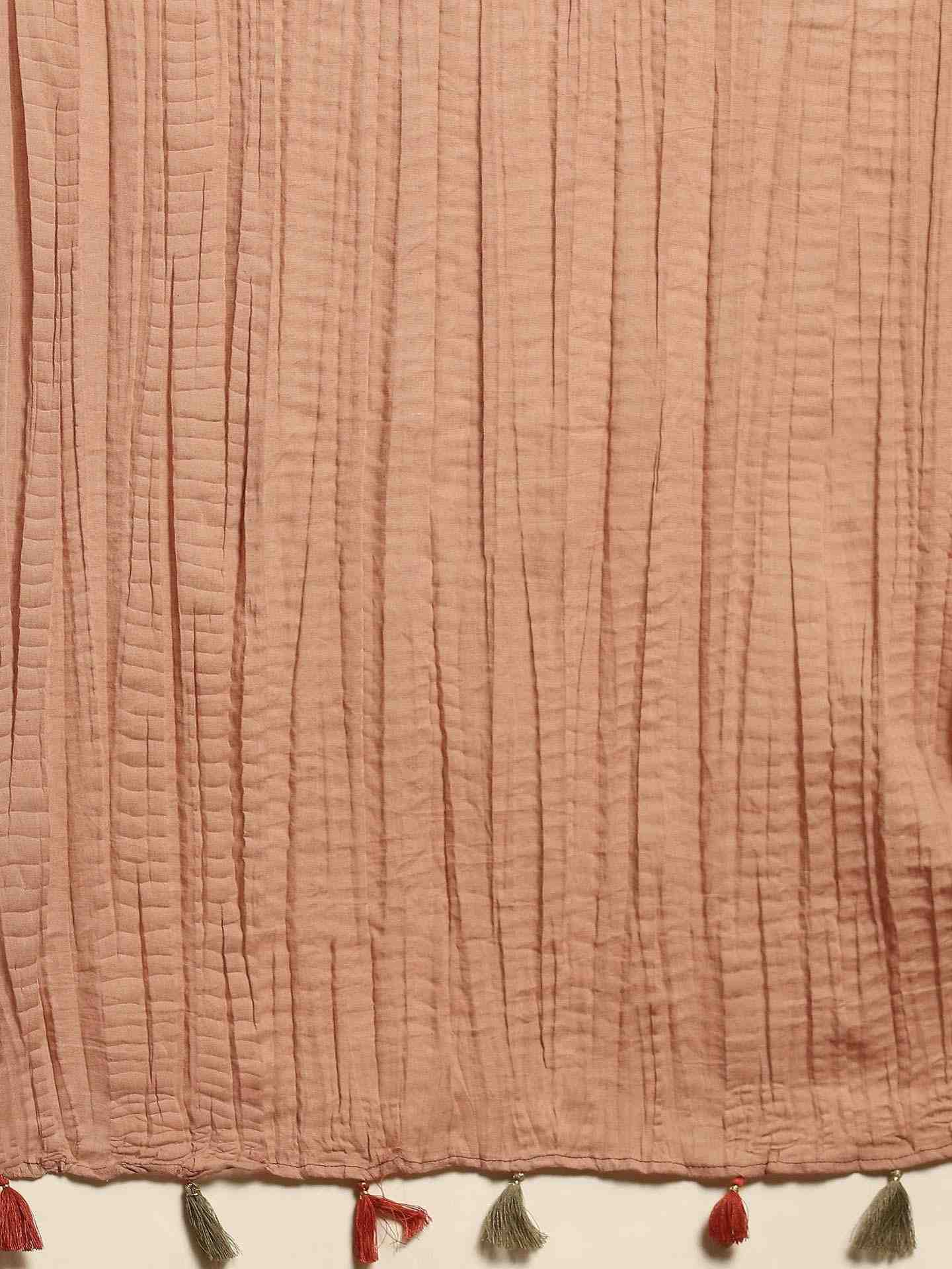 Rust Glitch Chanderi Sharara Set