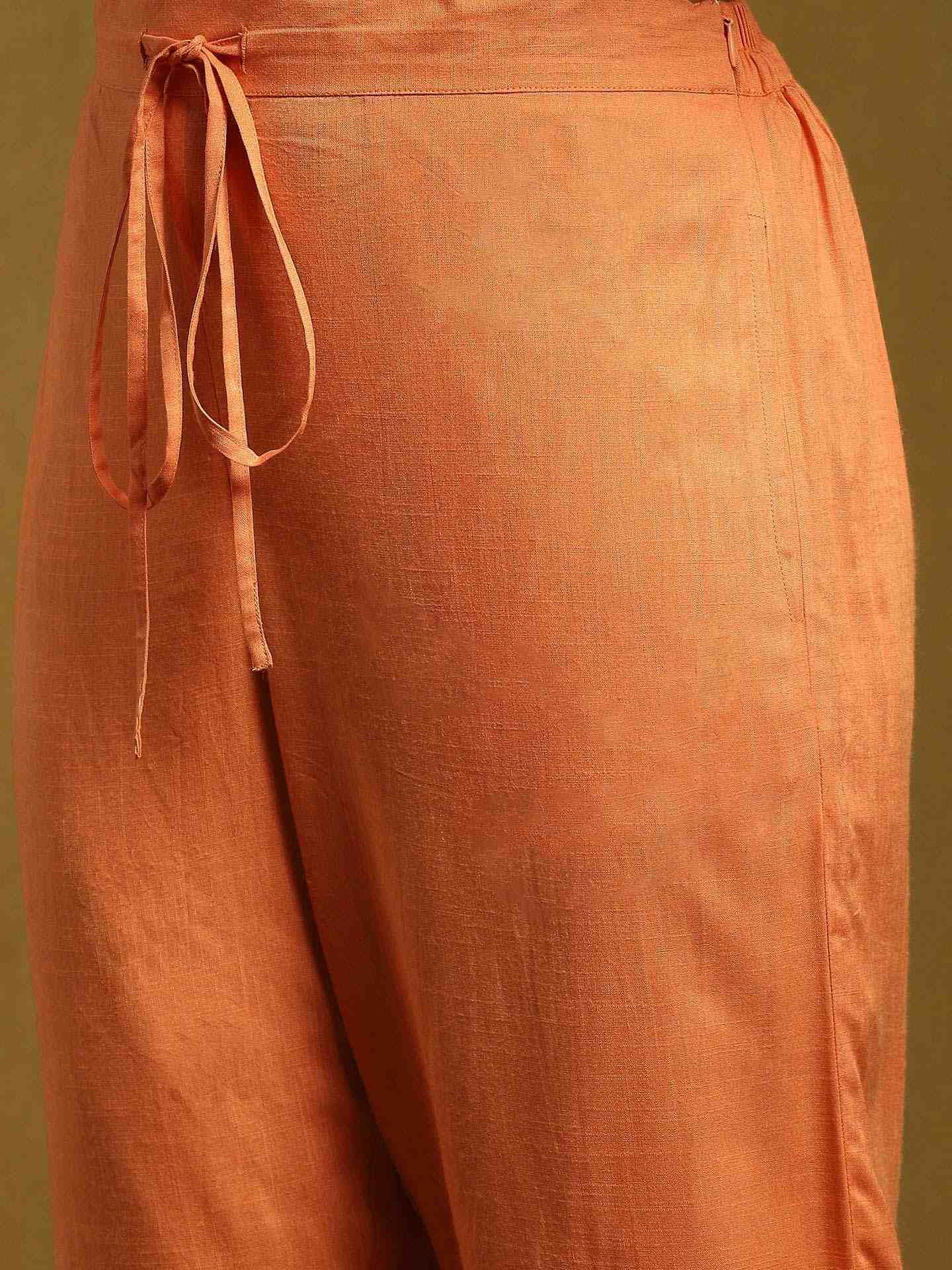 Peach Baadal Chanderi Suit Set