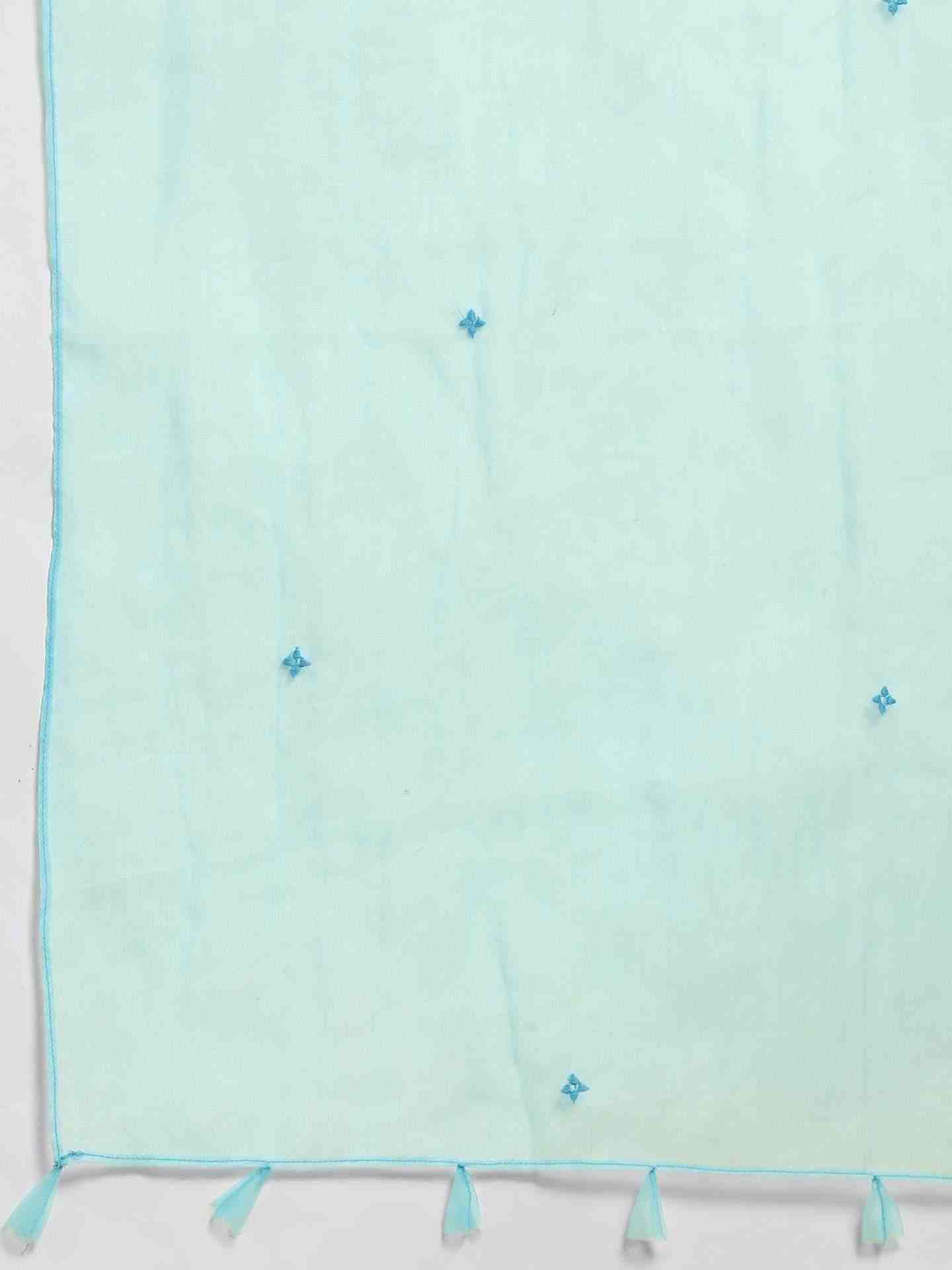 Blue Baadal Chanderi Sharara Set