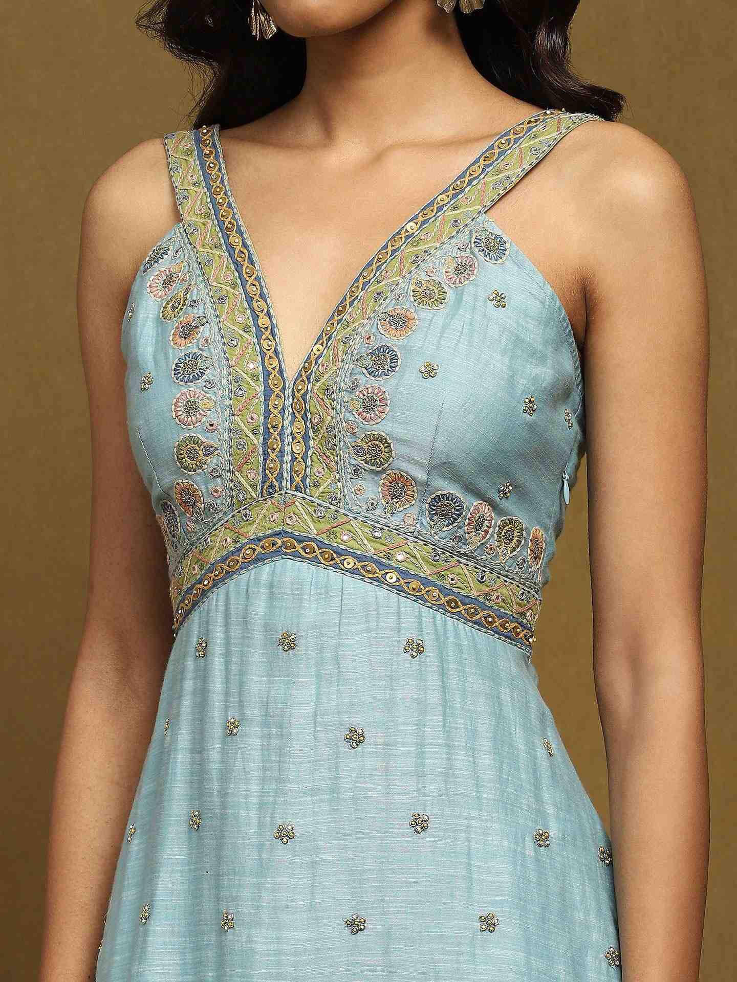 Blue Zaiba Sharara Suit