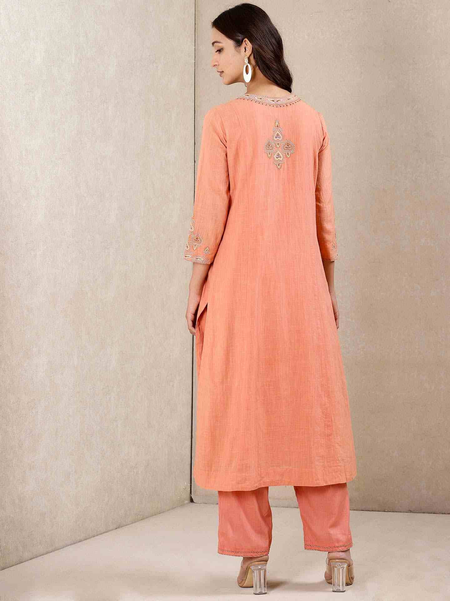 Coral Paan Cotton Suit Set