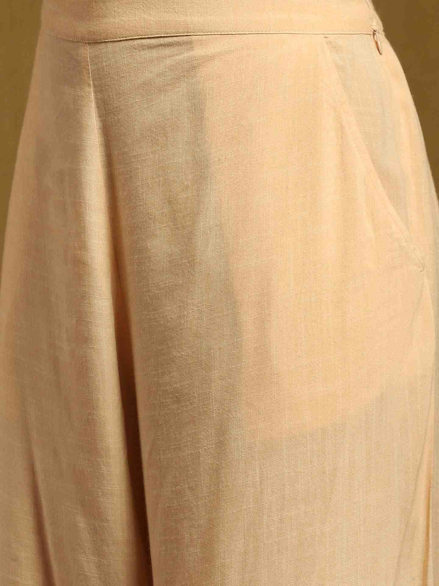 Beige Pinea Cotton Suit Set