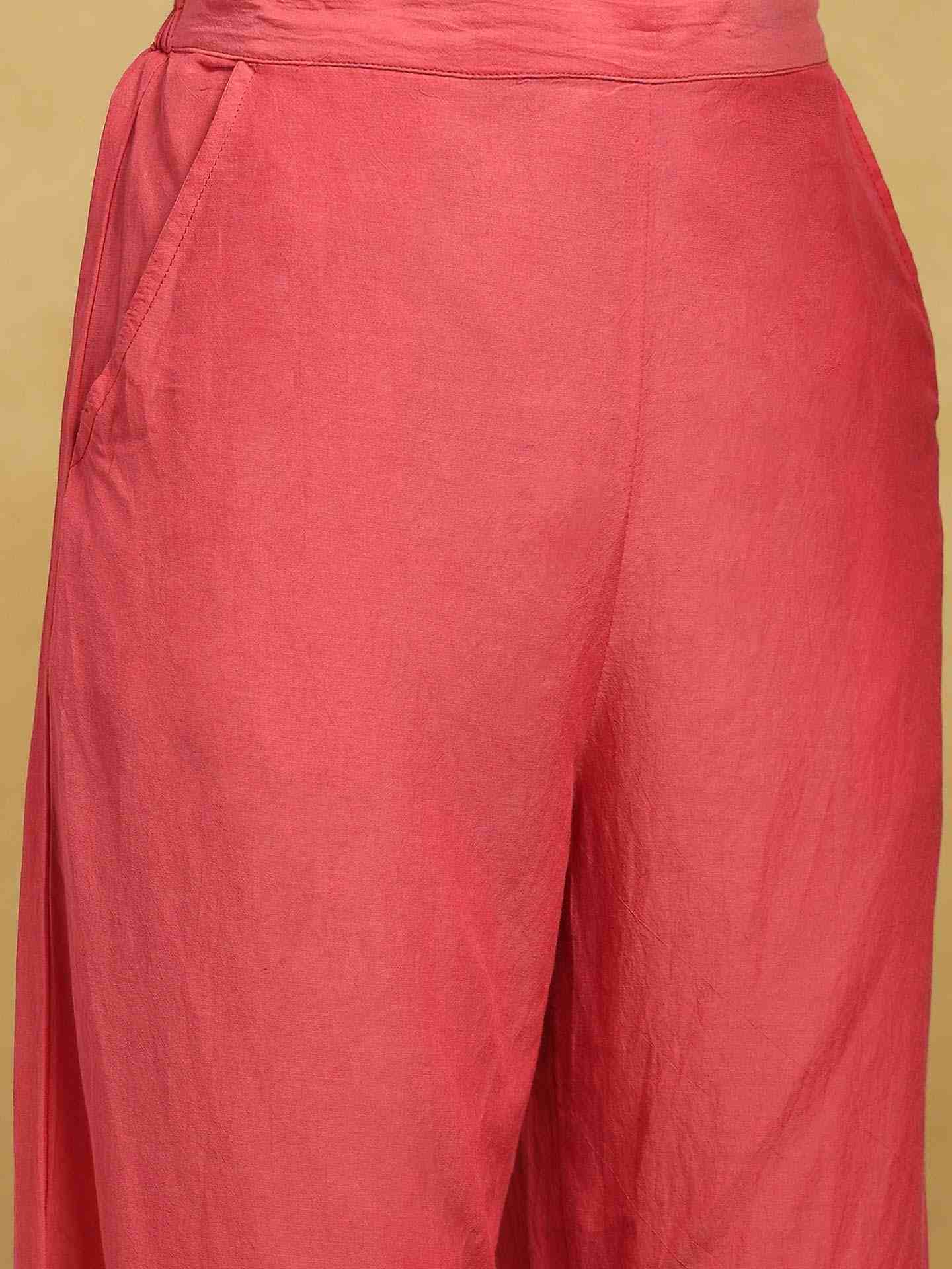 Green Jharoka Cotton Suit Set